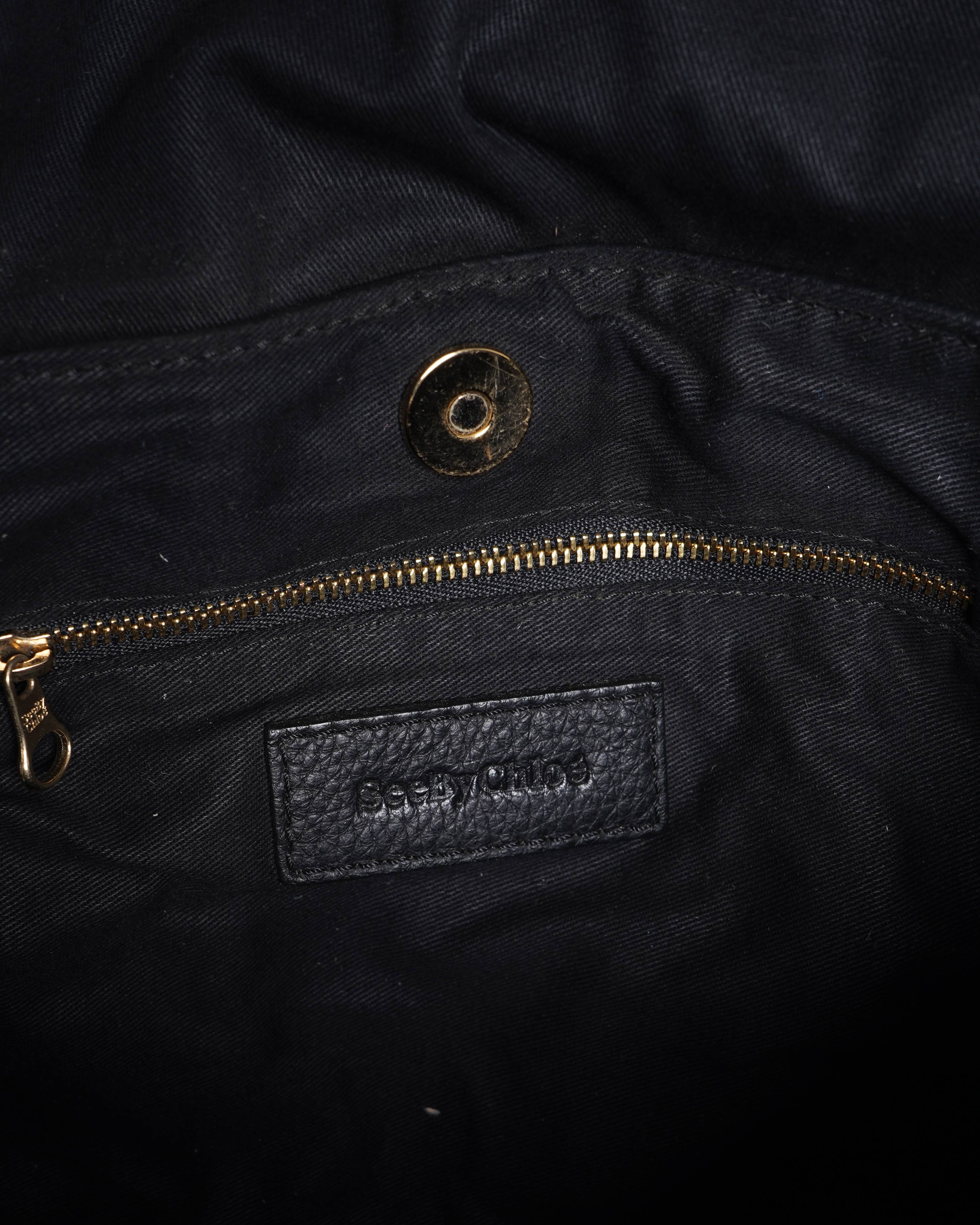 See by Chloe Vicki Black Leather Tassel Crossbody Bag