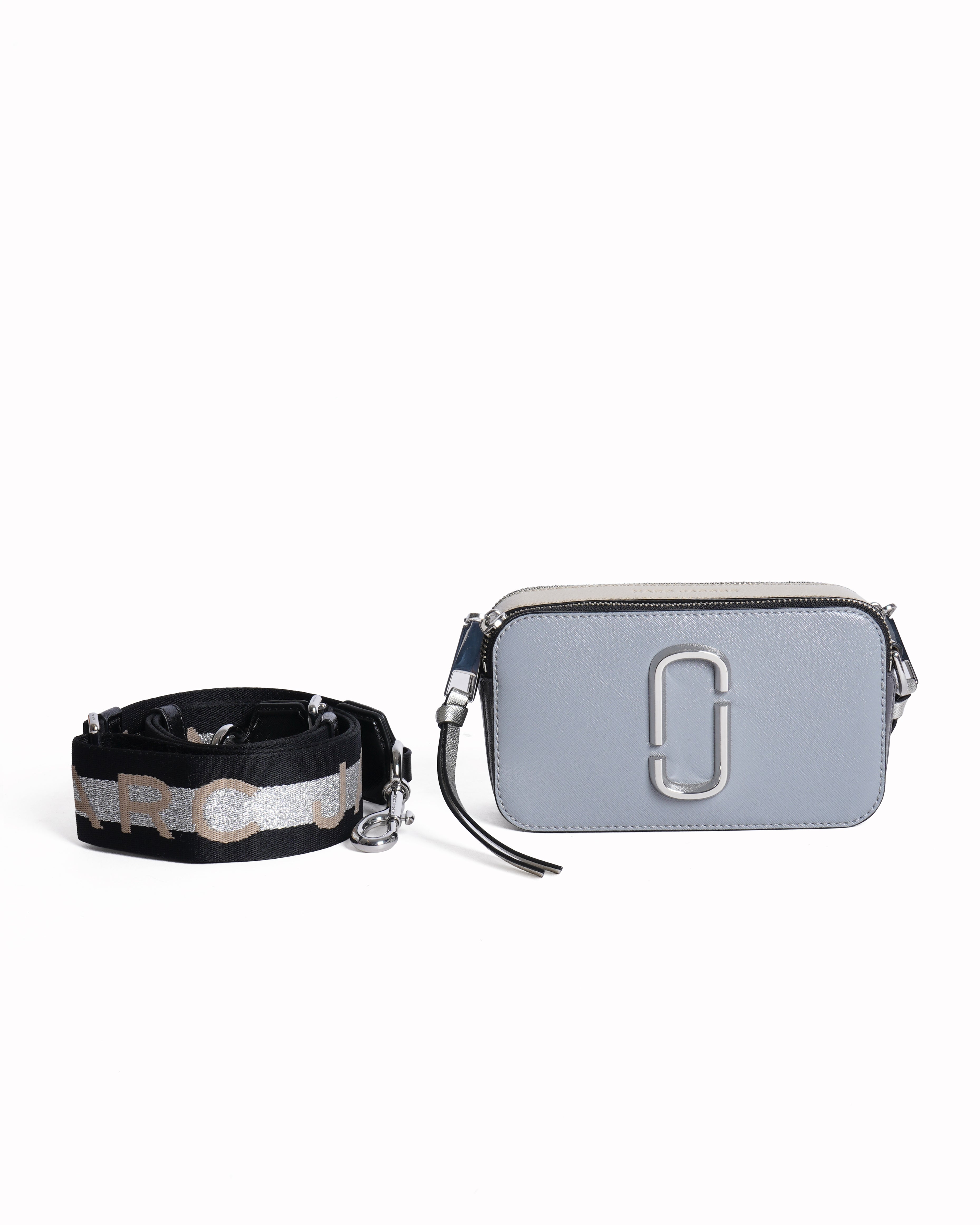 New Marc Jacobs snapshot crossbody bag in grey/beige