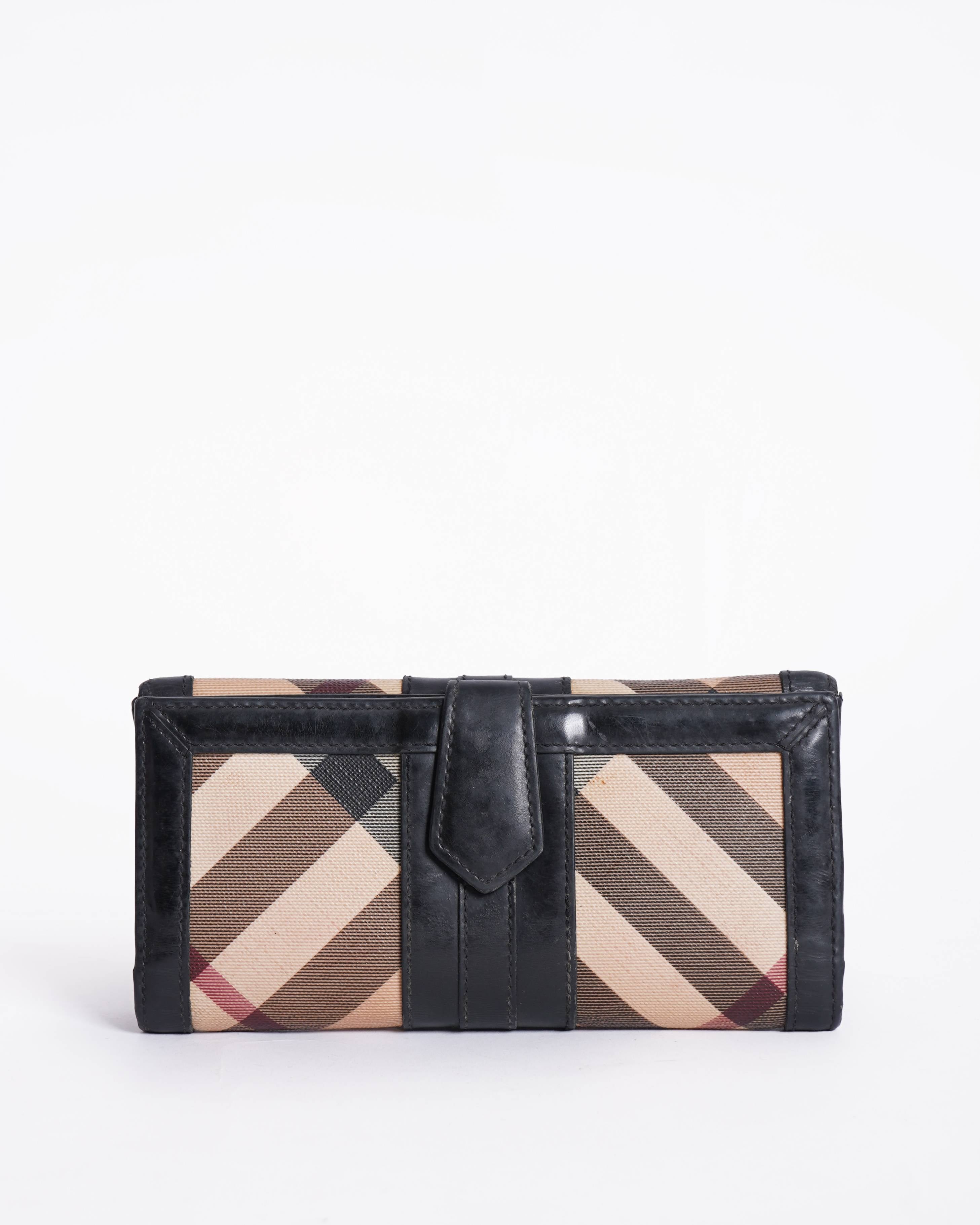 Burberry Nova Check Patent Leather Wallet