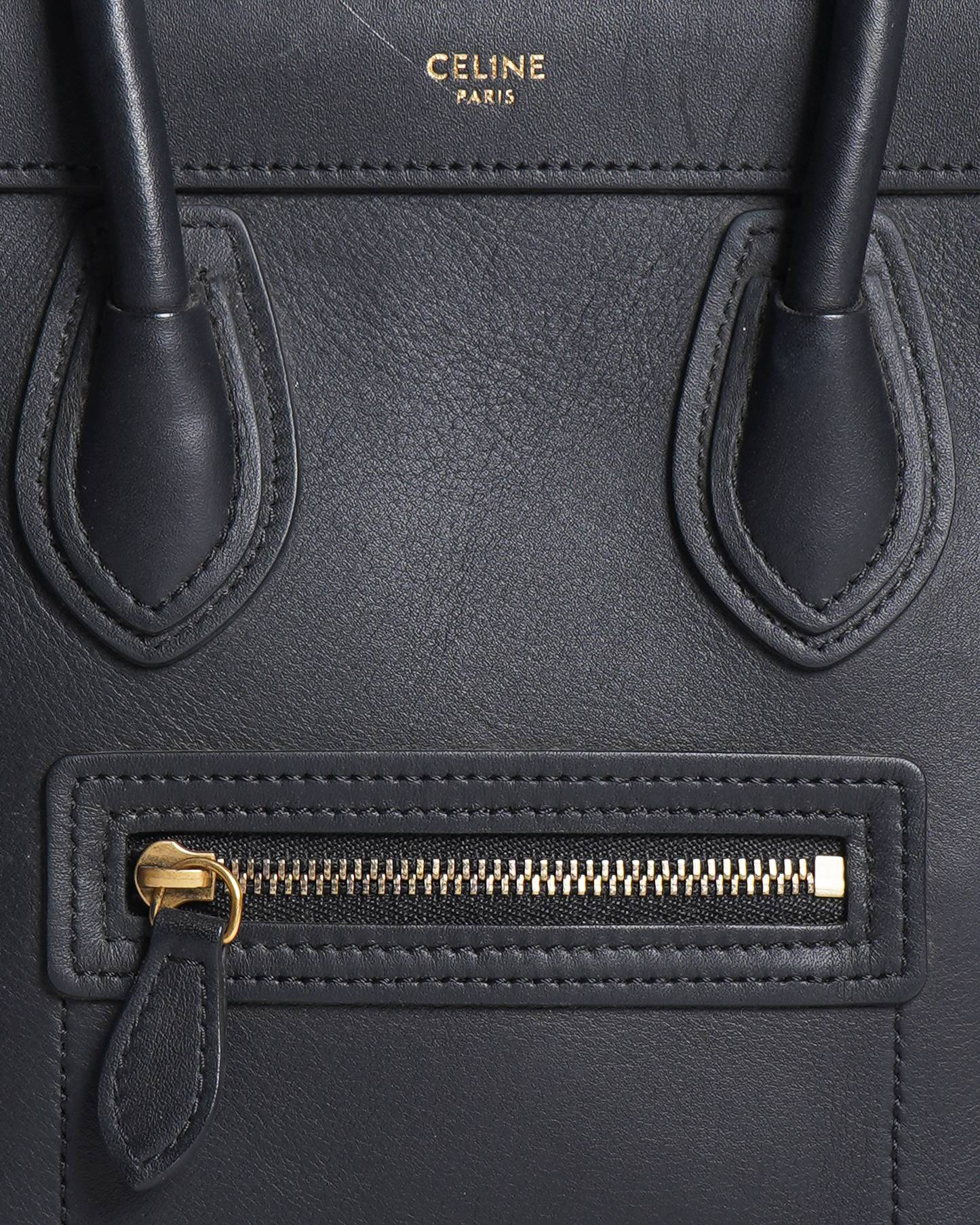 Celine black nano luggage bag