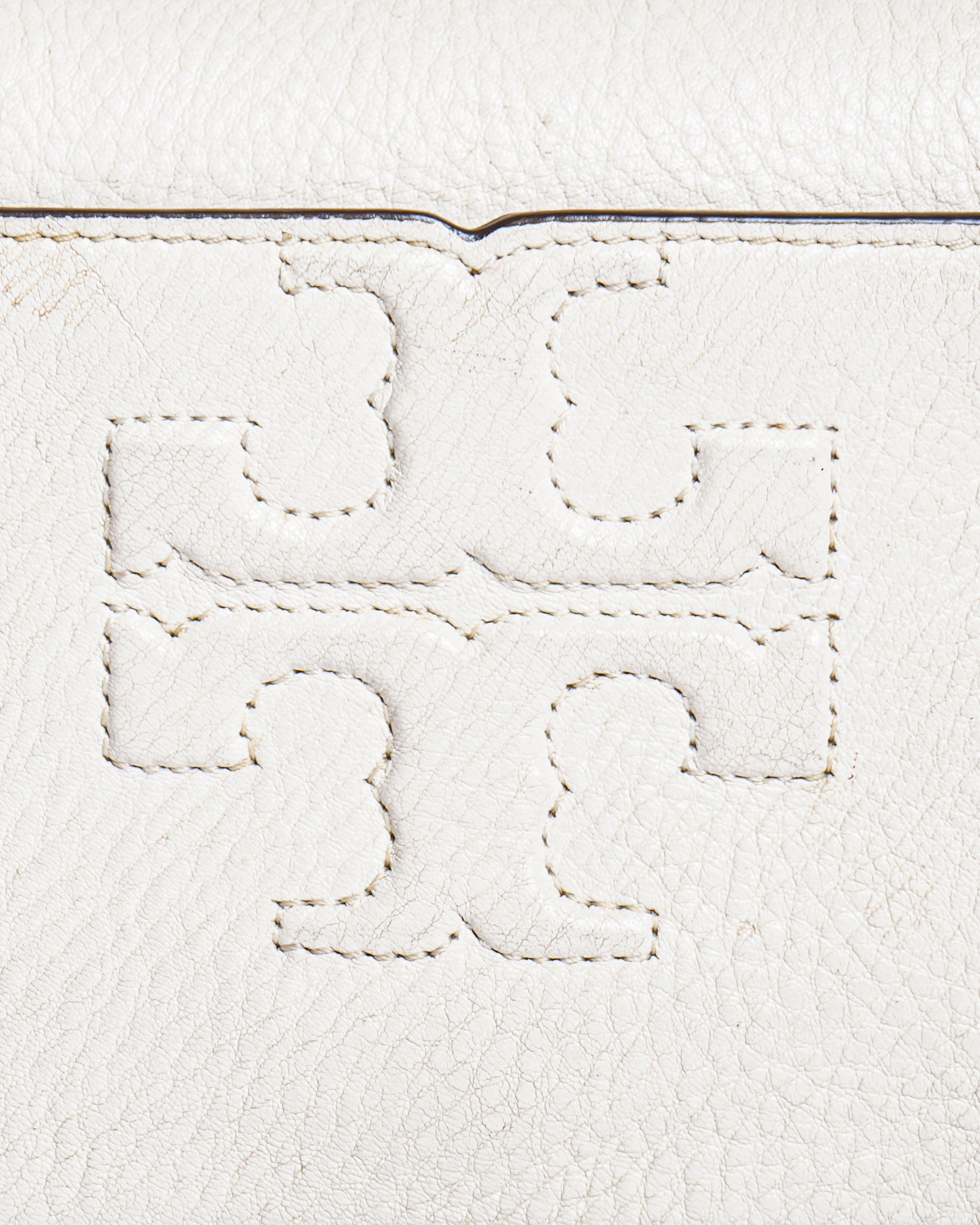 Tory burch white leather crossbody bag