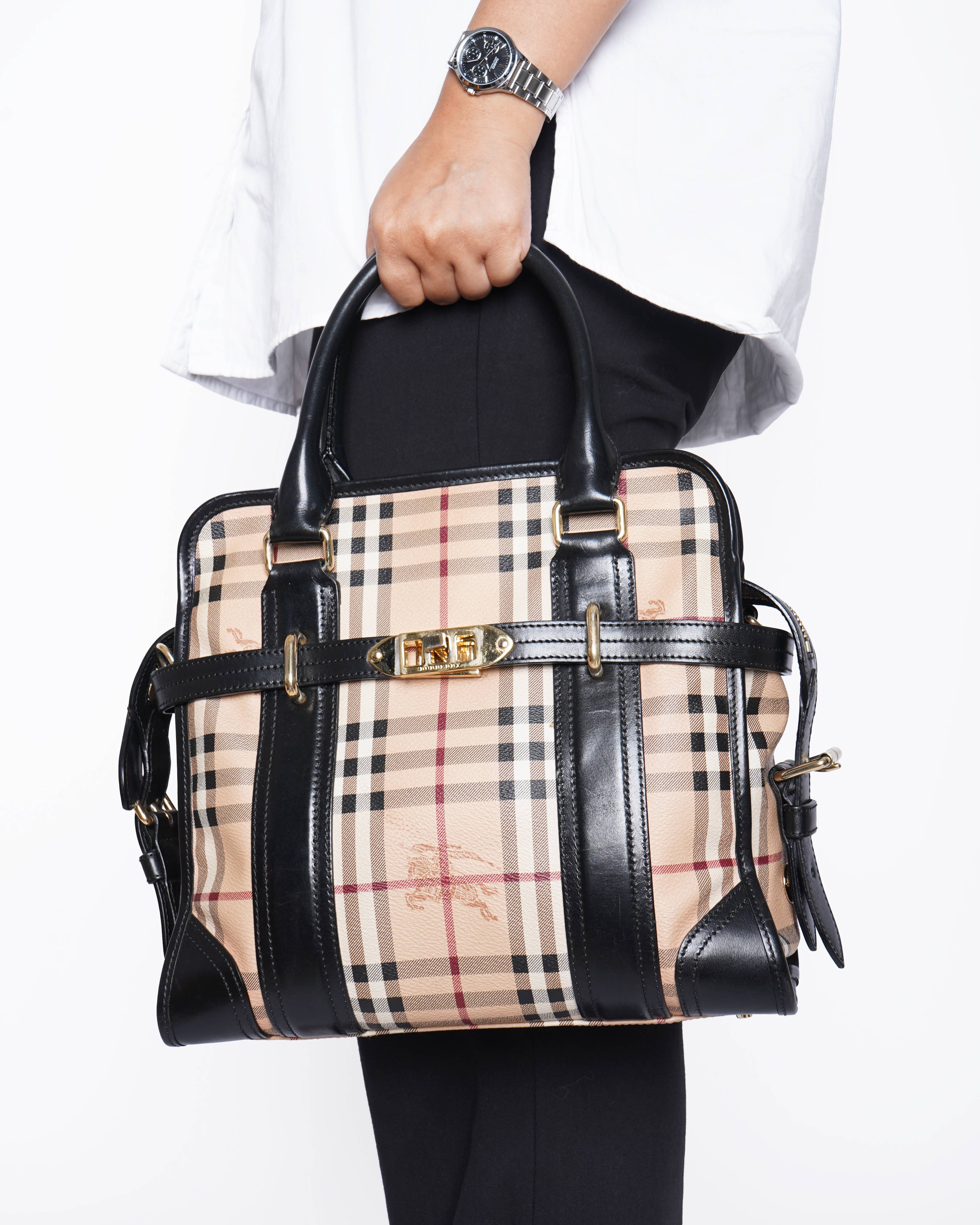 Burberry  Haymarket check coated canvas bag