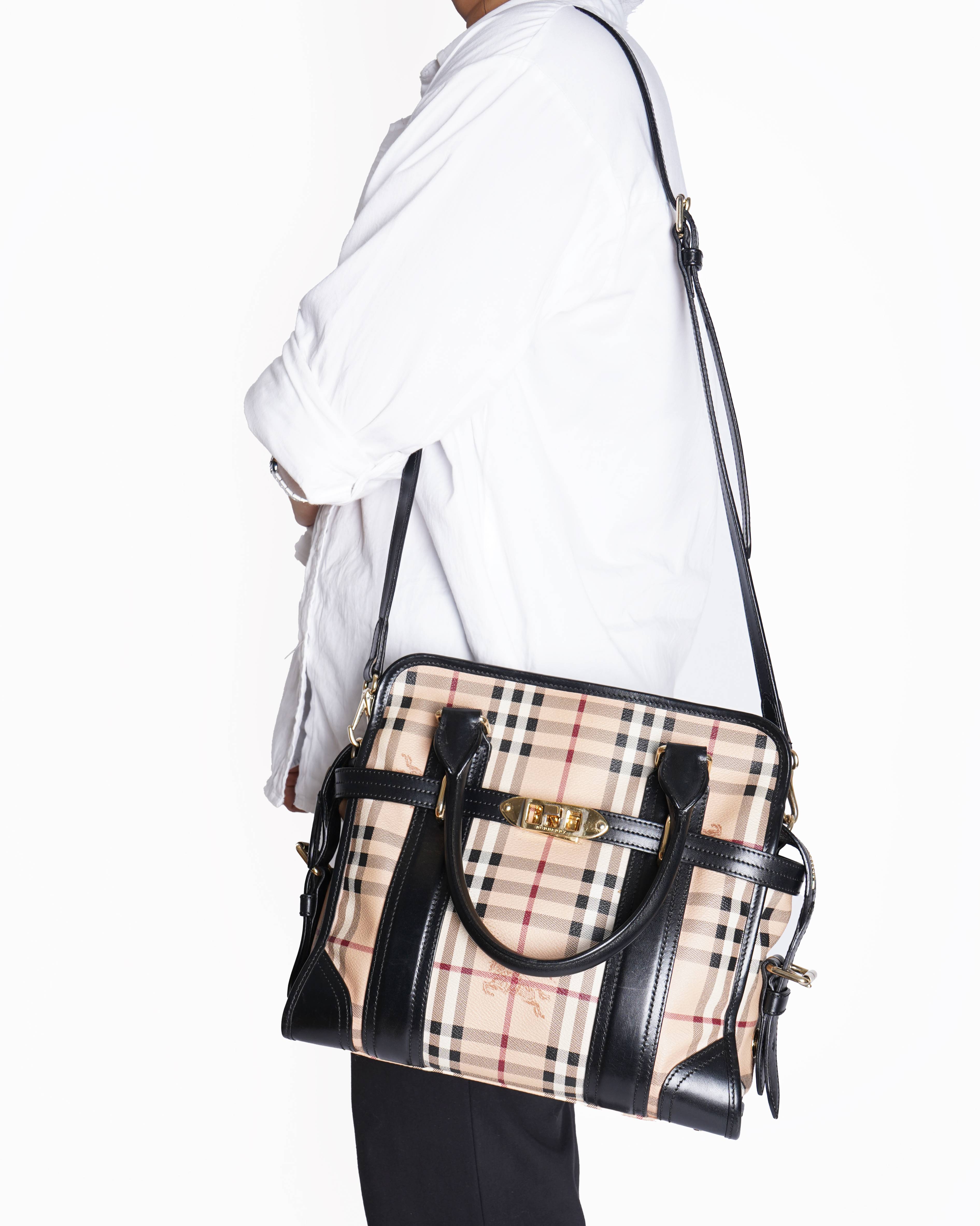 Burberry  Haymarket check coated canvas bag
