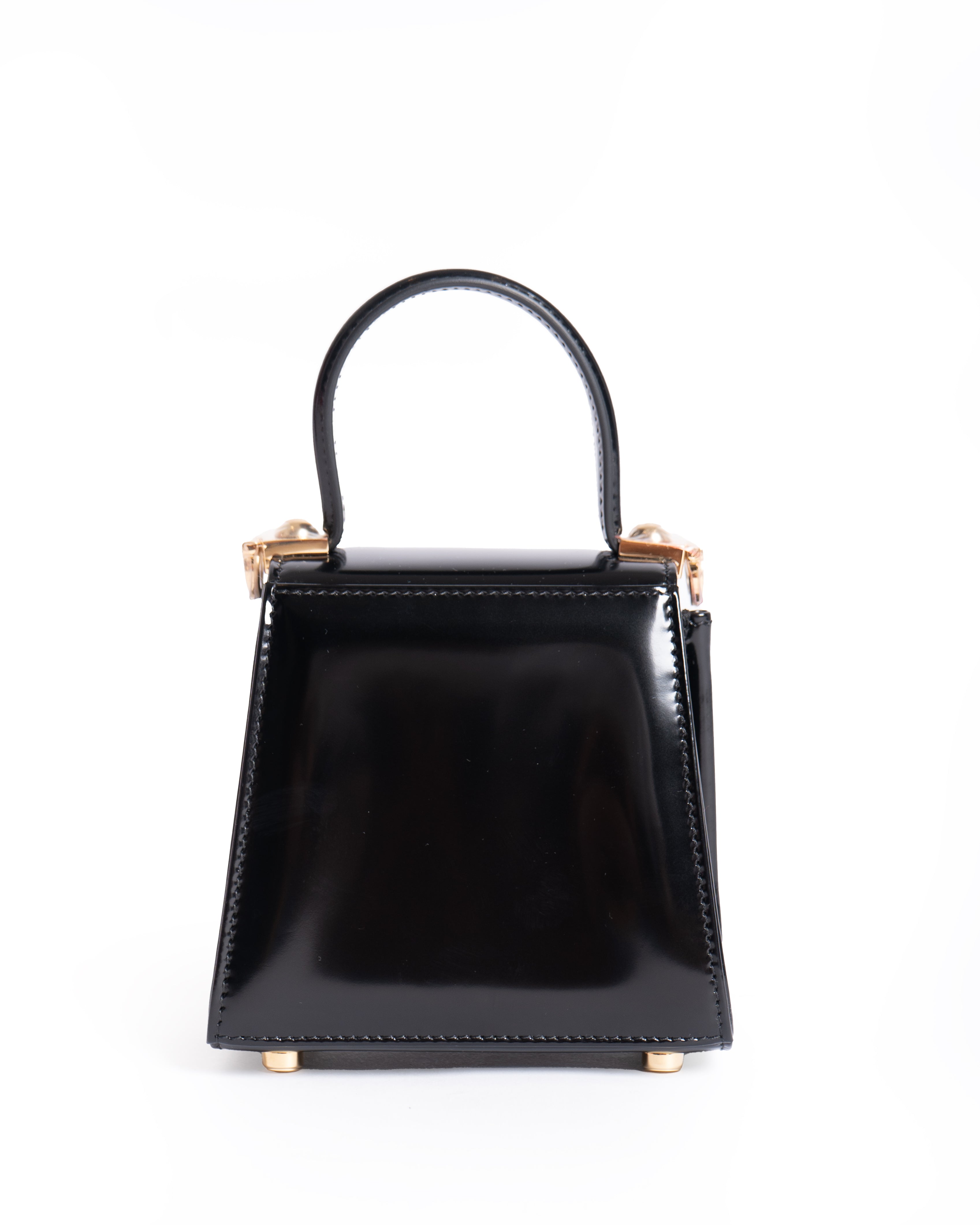 New Salvatore Ferragamo Micro Iconic Brushed Calfskin Mini Top-Handle Crossbody Bag