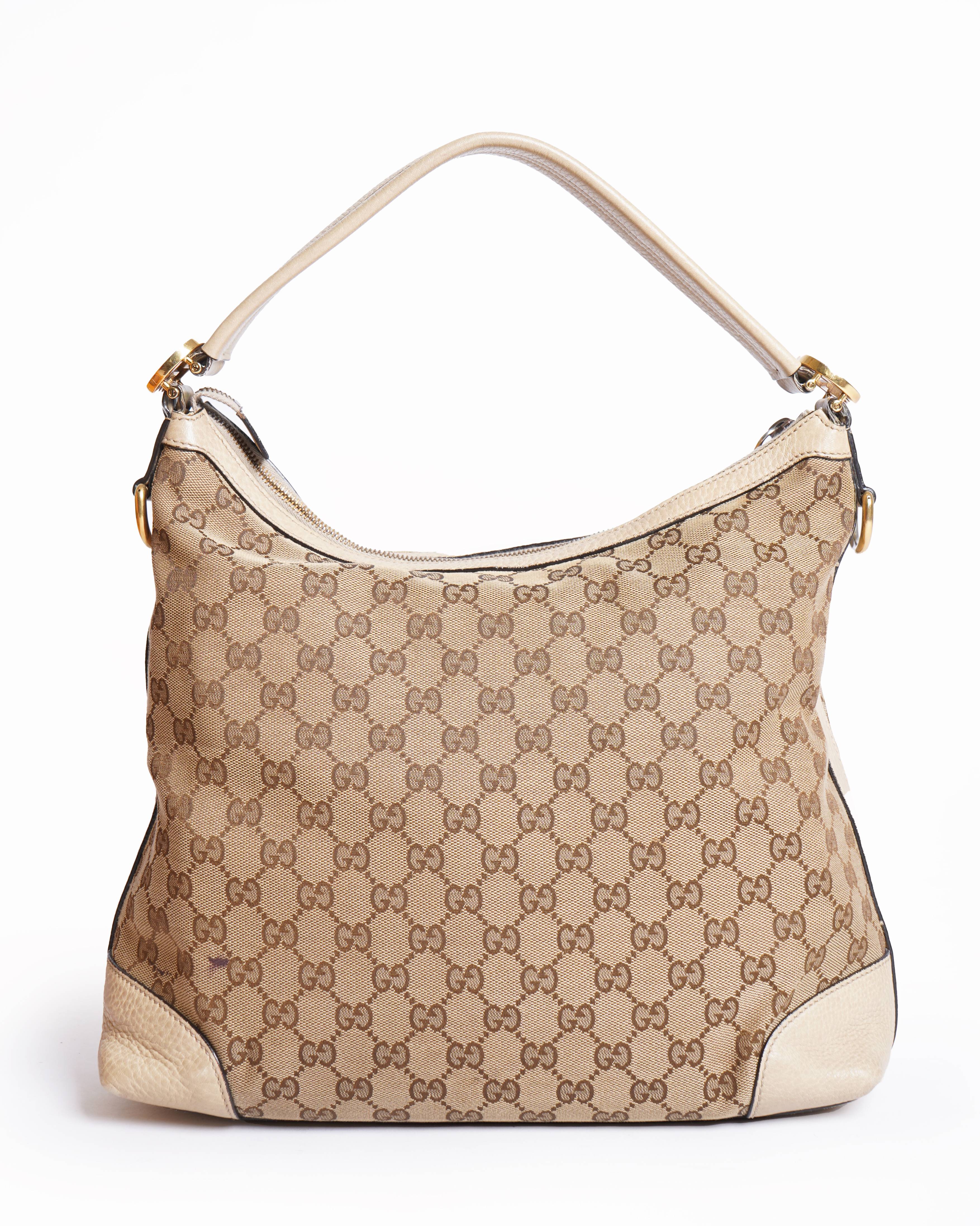 Gucci gg monogram canvas shoulder bag
