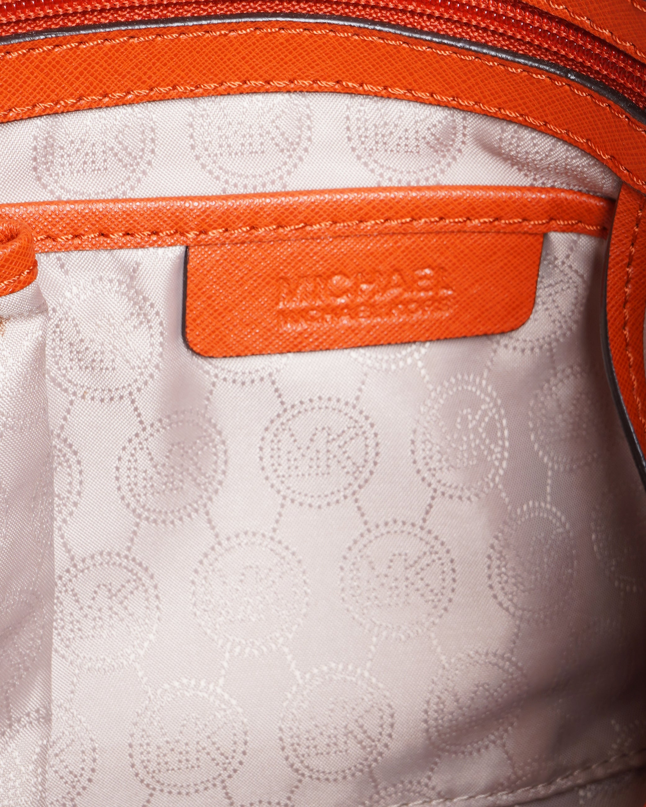 Michael kors cynthia orange saffiano leather satchel