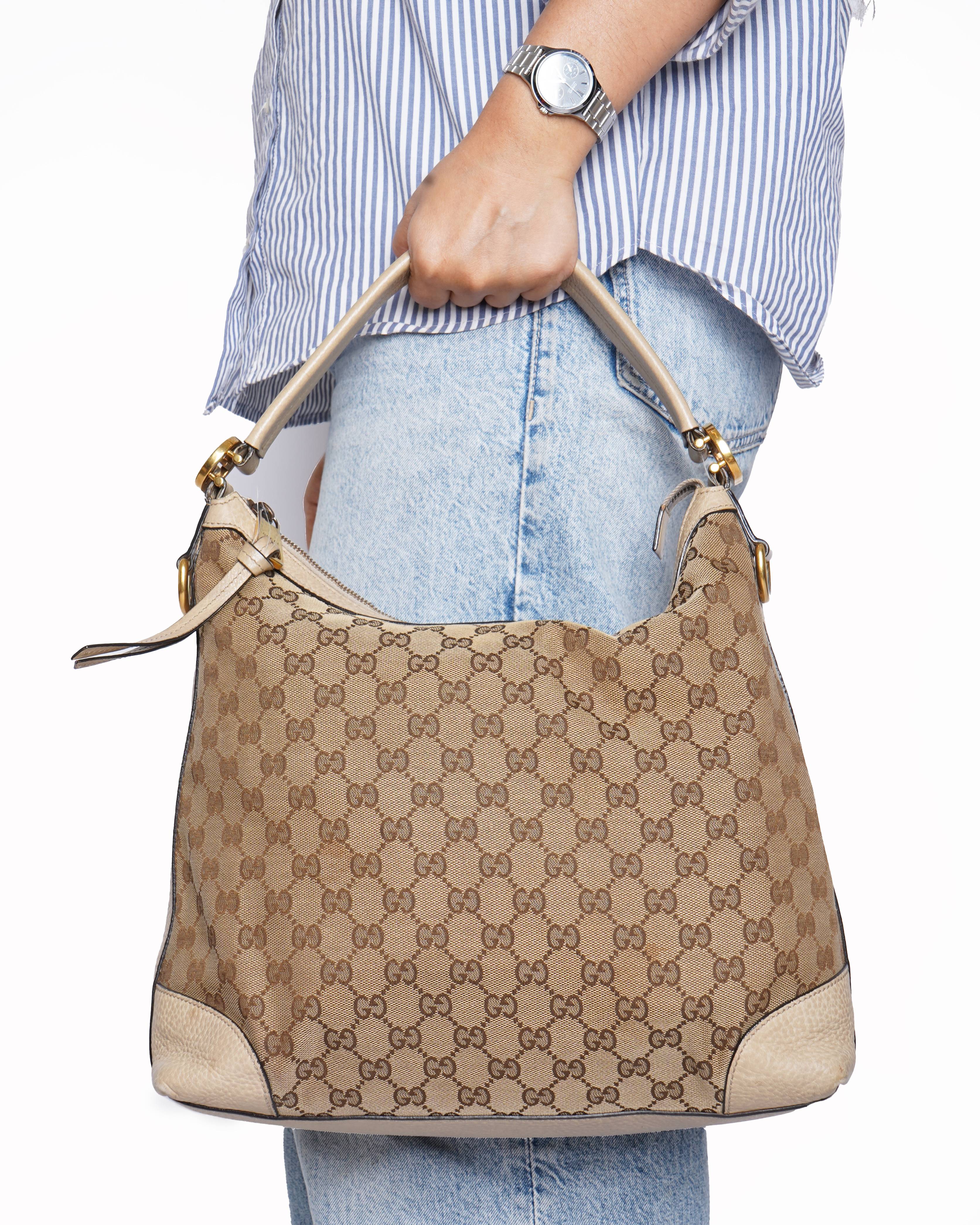 Gucci gg monogram canvas shoulder bag