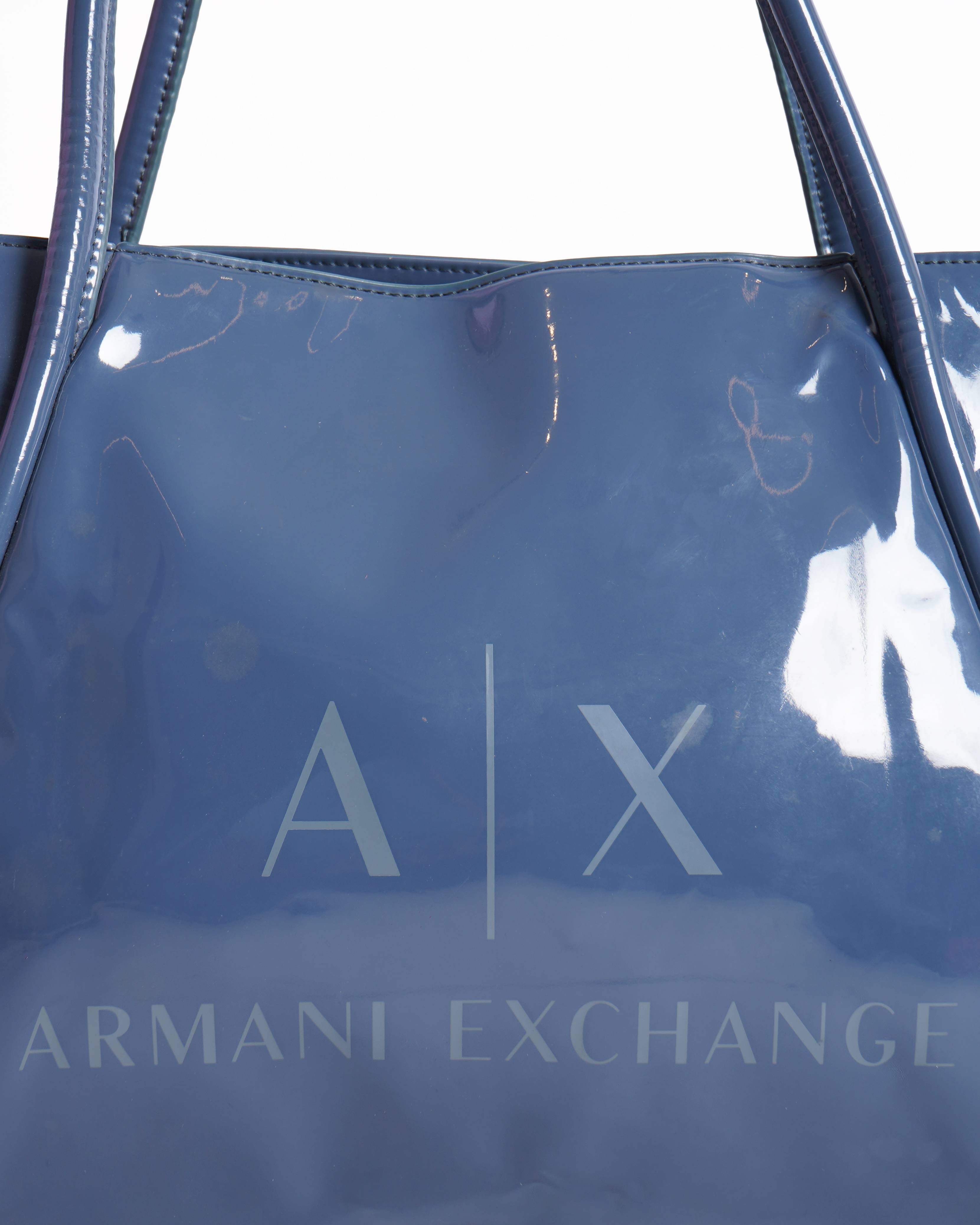 Armani Exchange Glossy Tote Bag with Branding