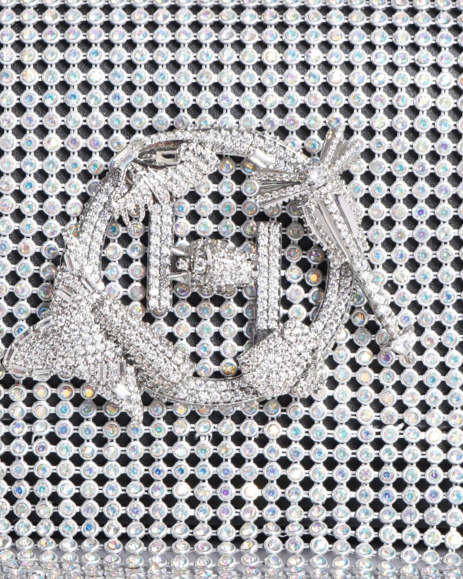 New Outhouse Vegan Leather Crystal Furby & Zircon Handcrafted Bag