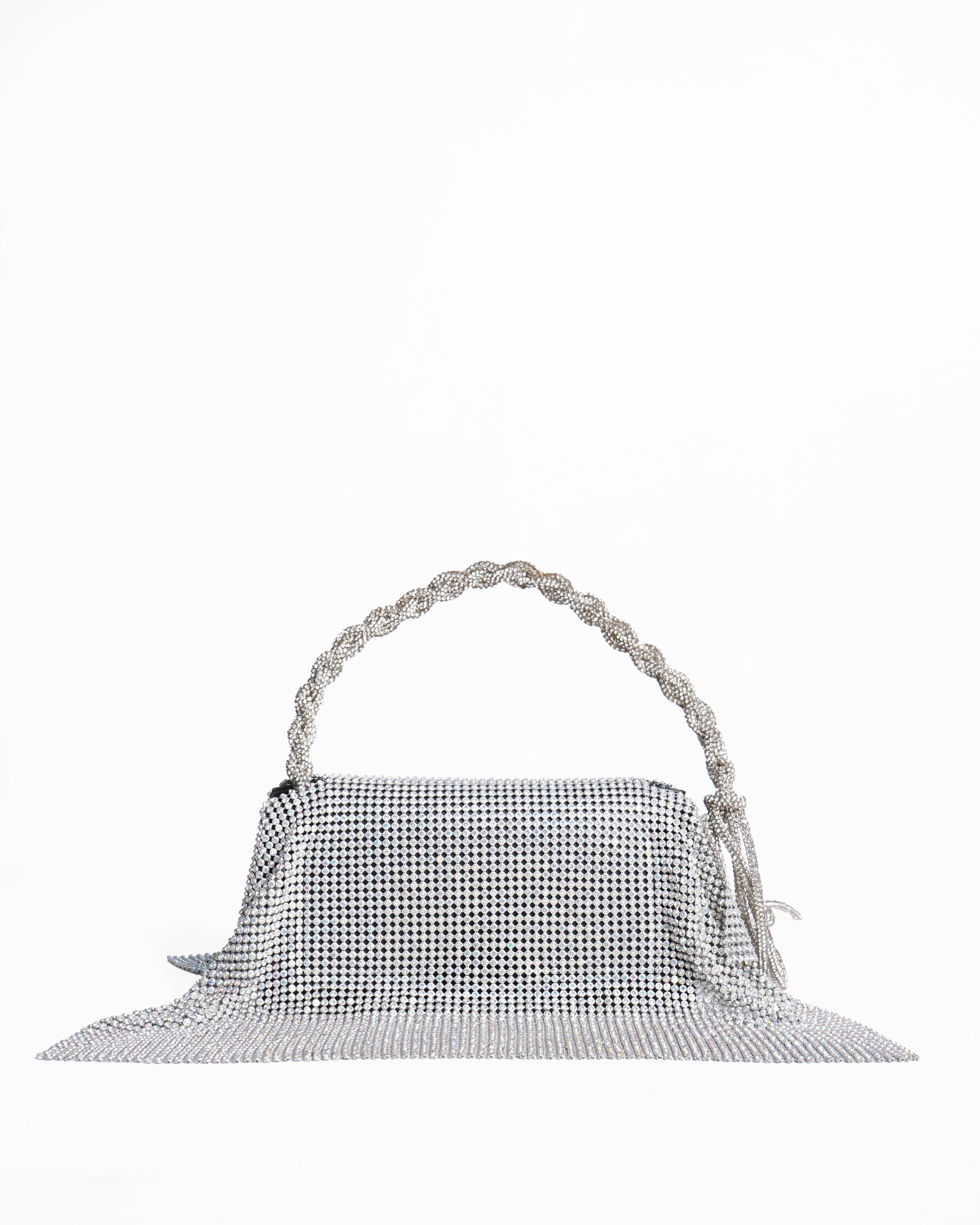 New Outhouse Vegan Leather Crystal Furby & Zircon Handcrafted Bag