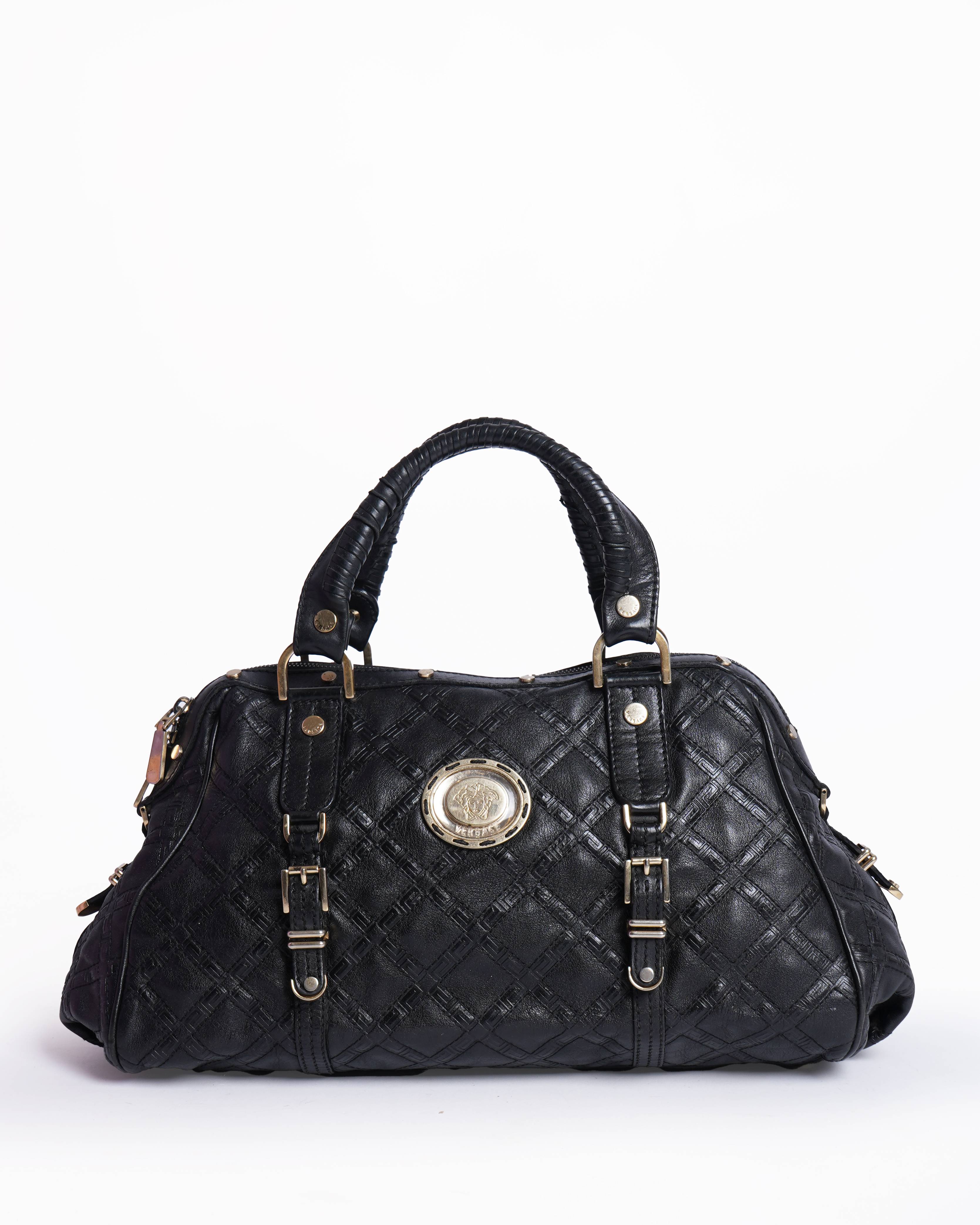 Versace
Authentic Versace Iconic Leather Handbag in Black