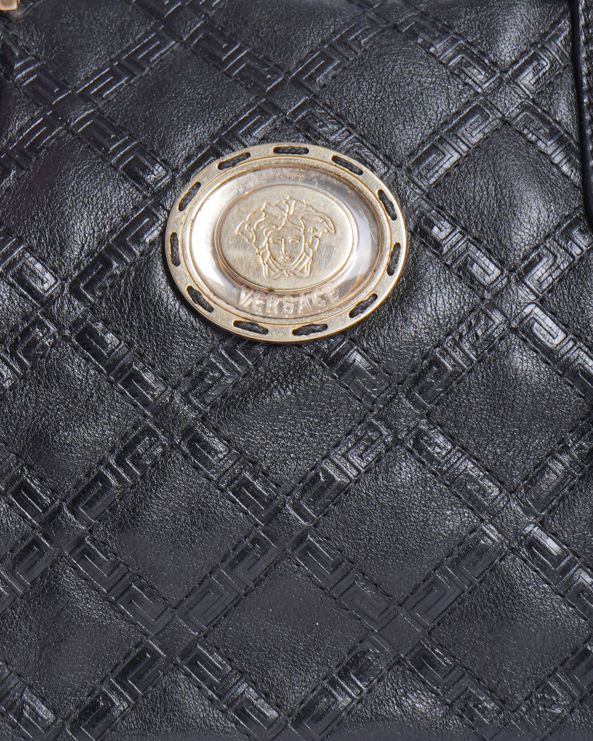 Versace
Authentic Versace Iconic Leather Handbag in Black