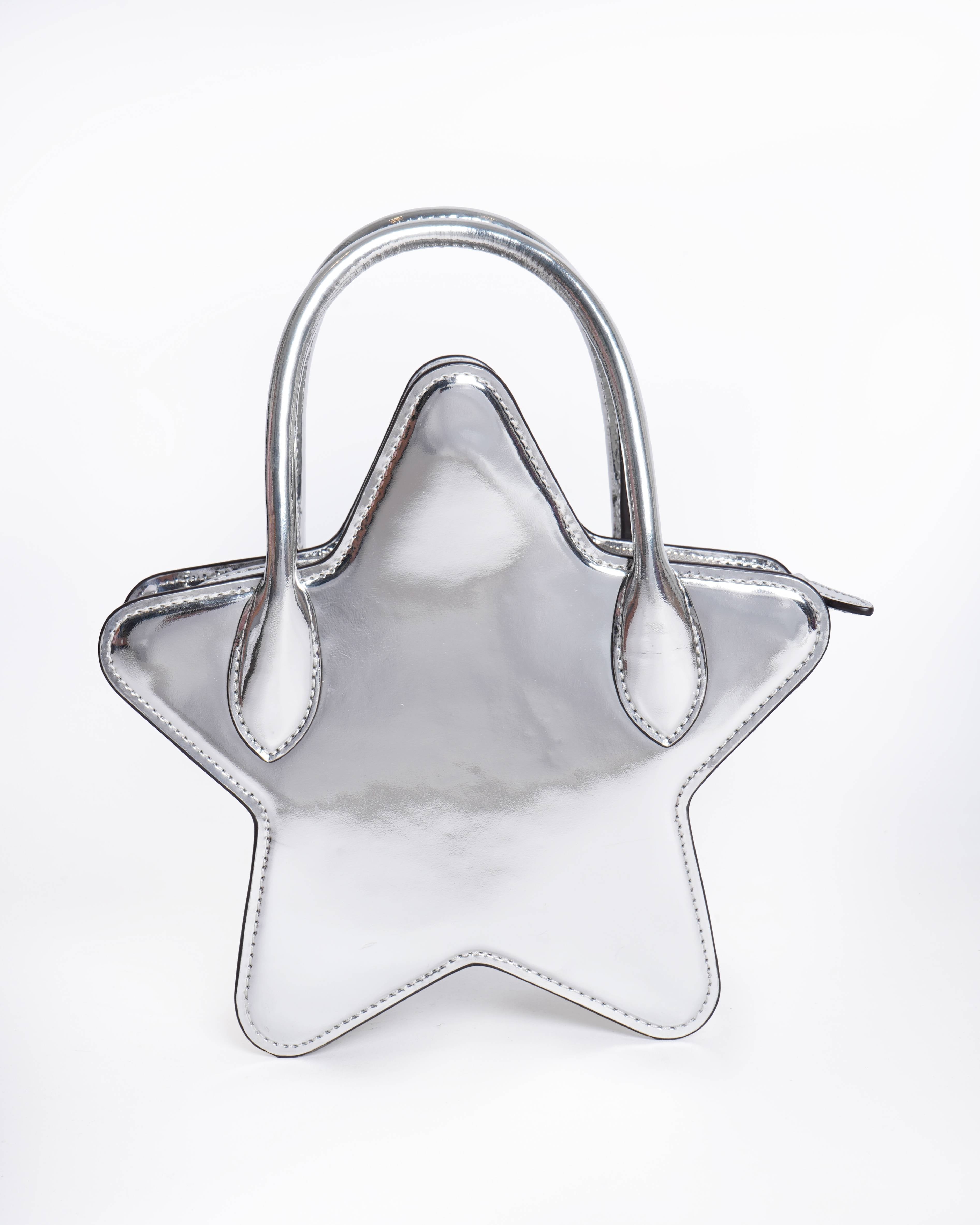 Coach Silver Star Mirror Metallic Small Handbag