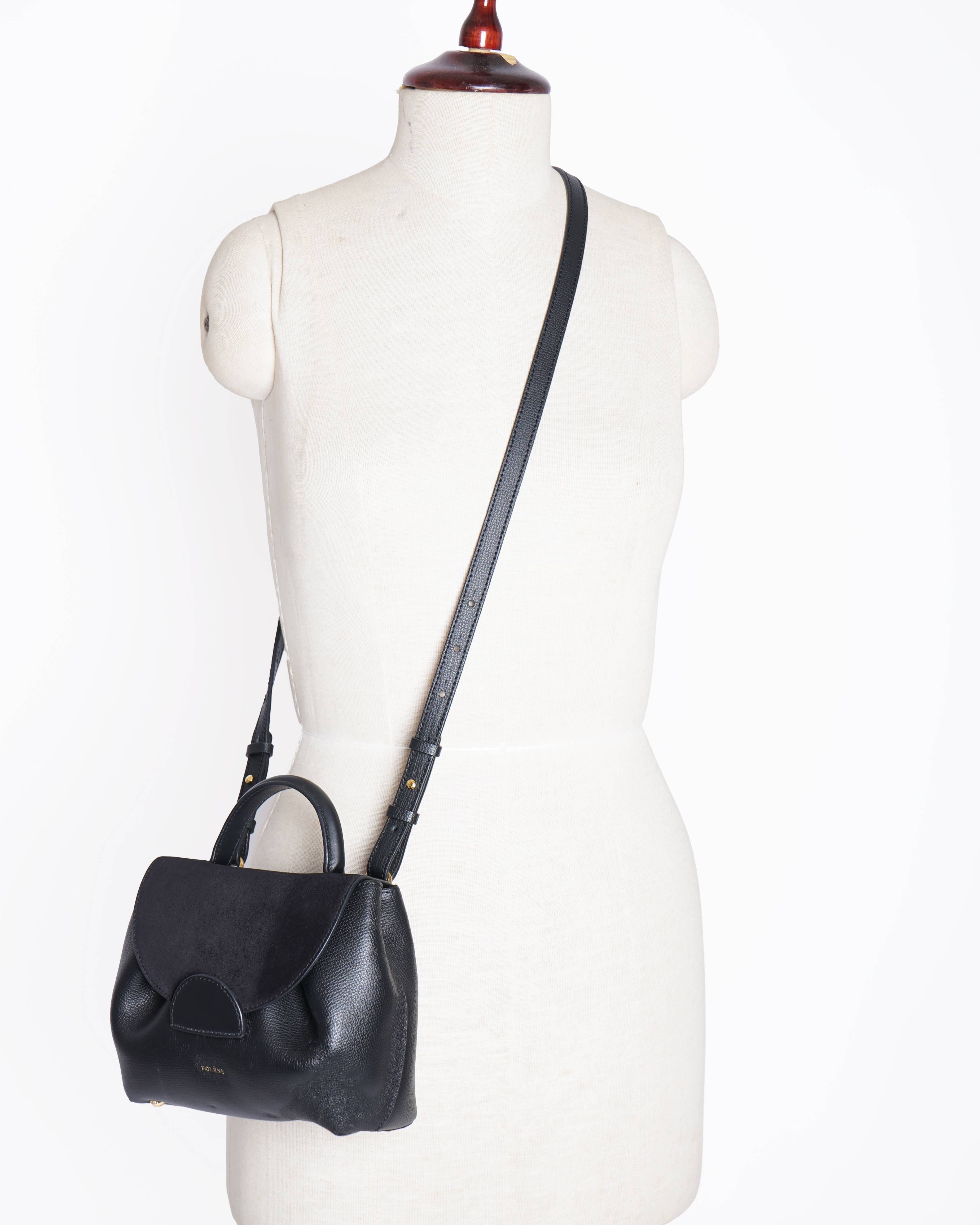 Polène Numero Un Edition Trio Black Top Handle bag