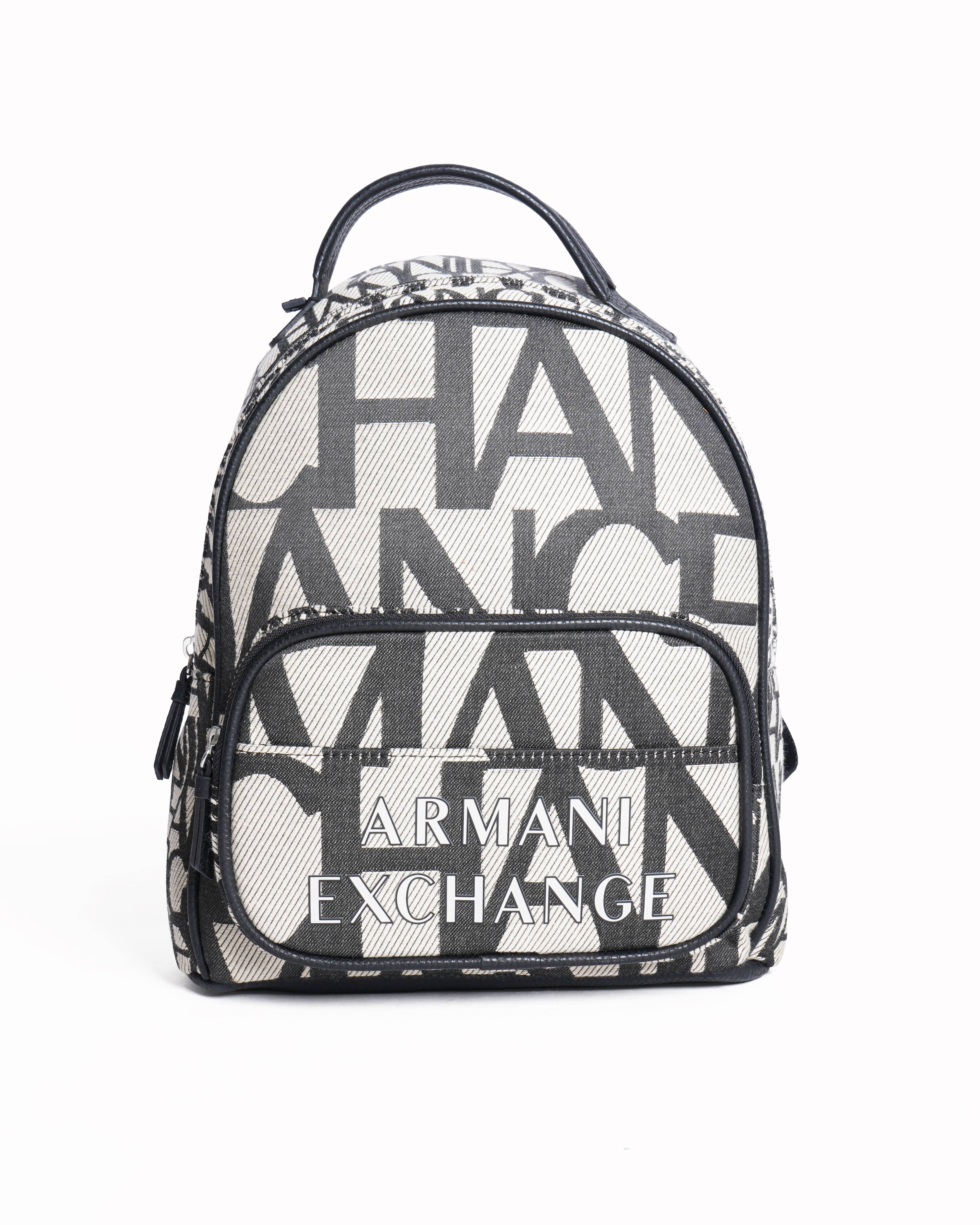 New Armani Exchange
Jacquard Maxi Logo Backpack with Zipper Closure