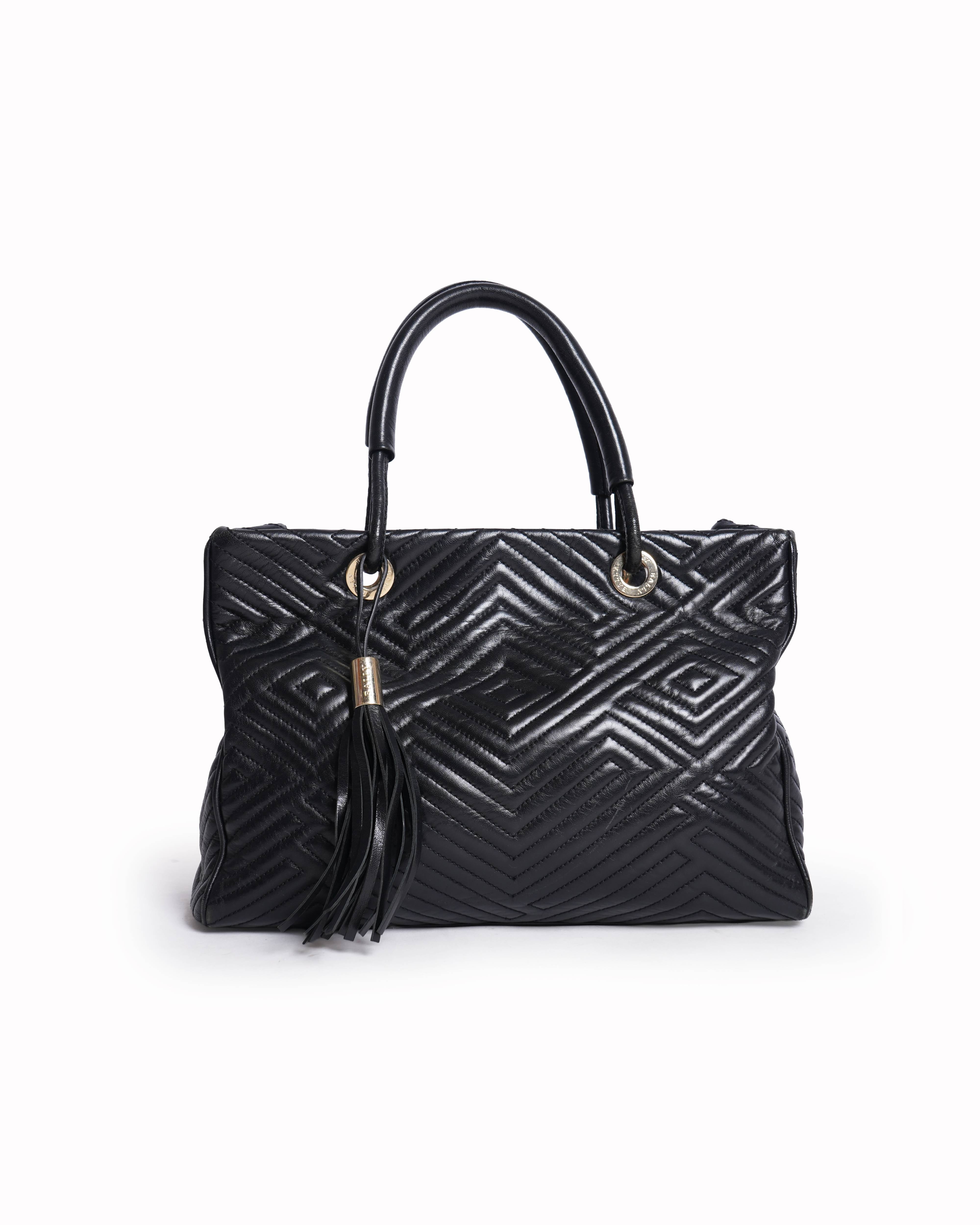 Bally Manuela Quilted Leather Tote Bag