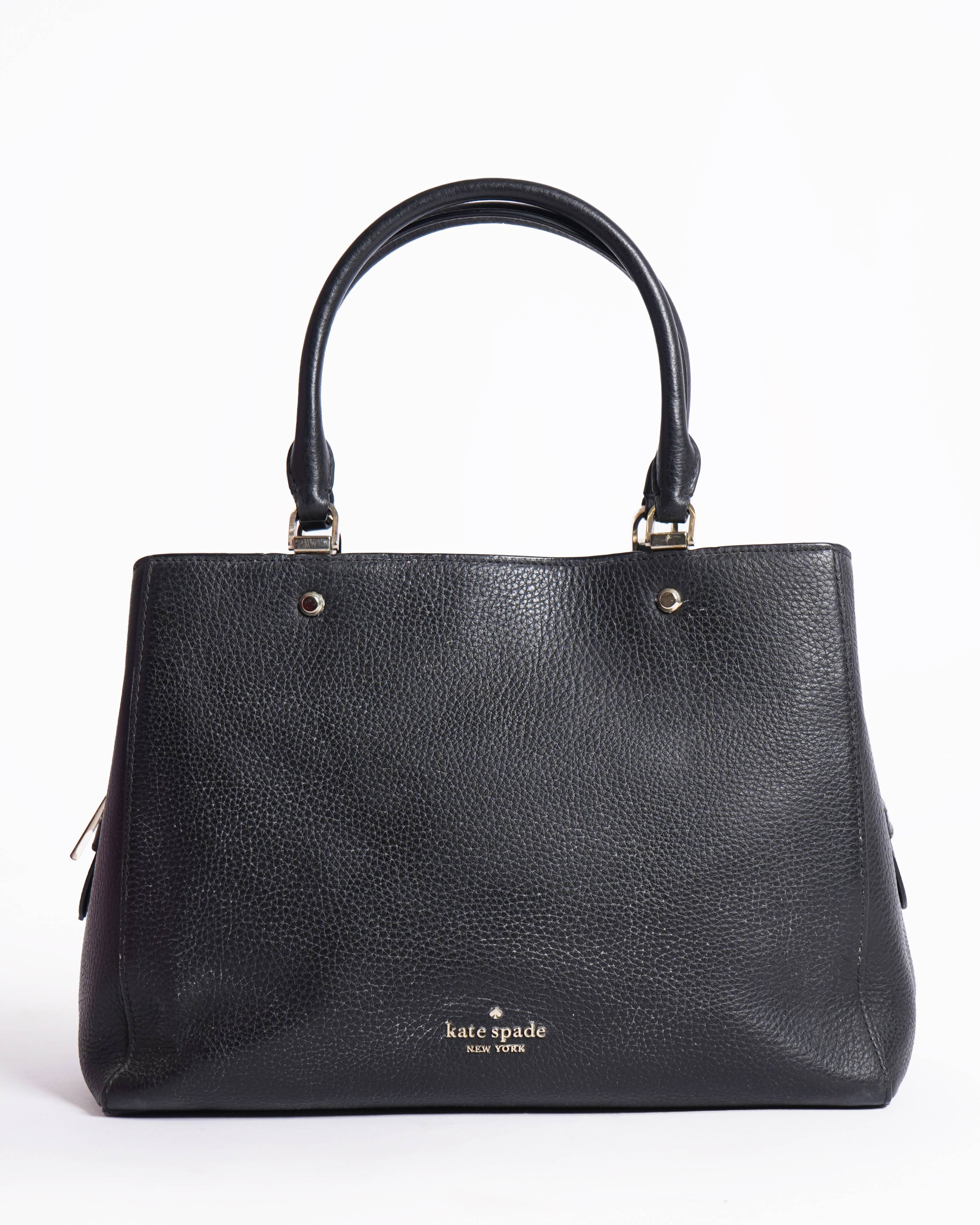 Kate Spade Medium Triple Compartment Satchel Bag Black