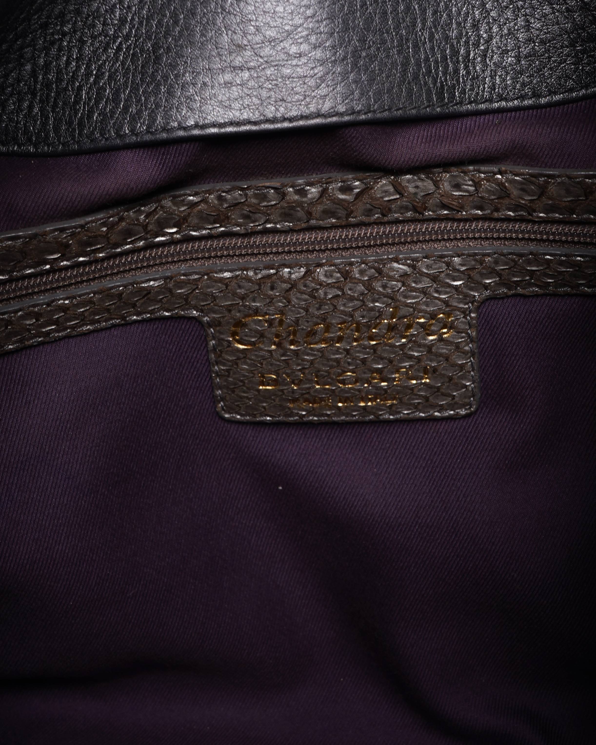 Bvlgari python hobo chandra bag
