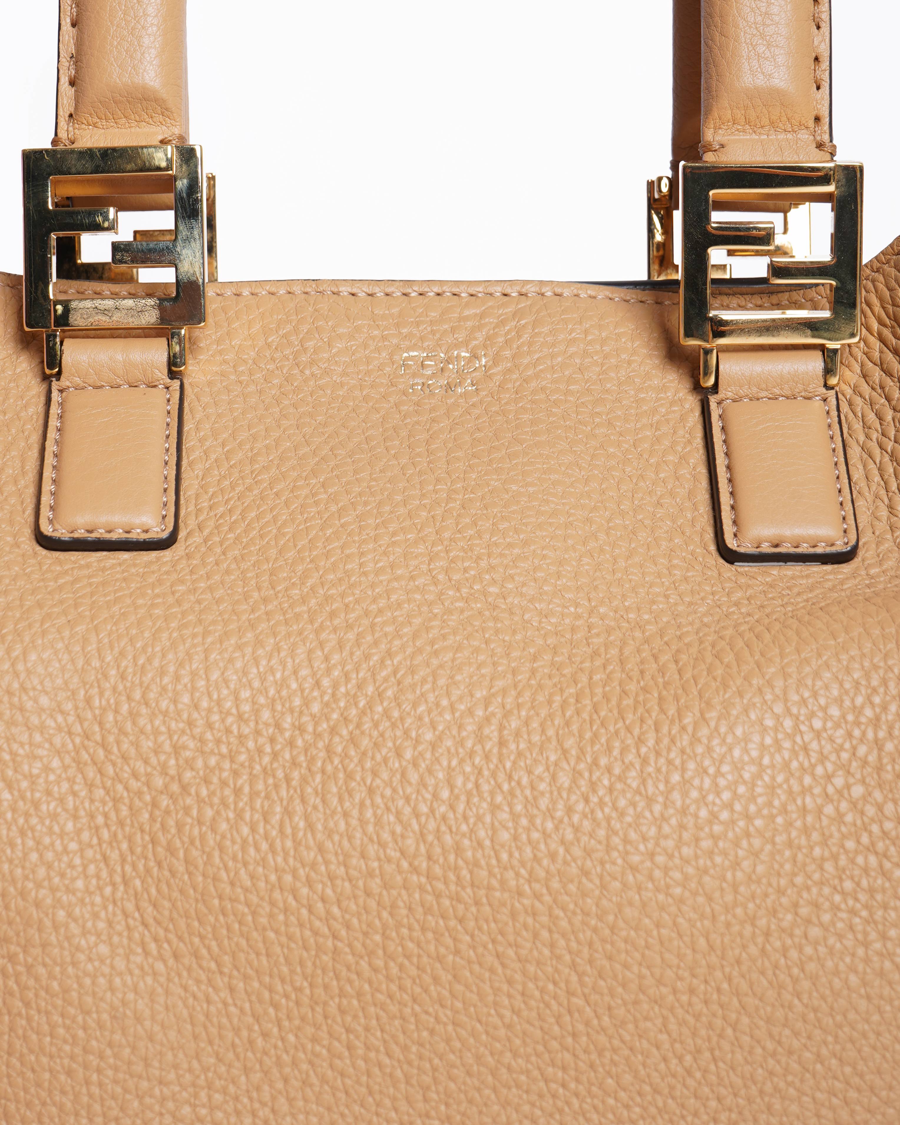 Fendi Selleria Romano Leather Tote Shoulder Bag