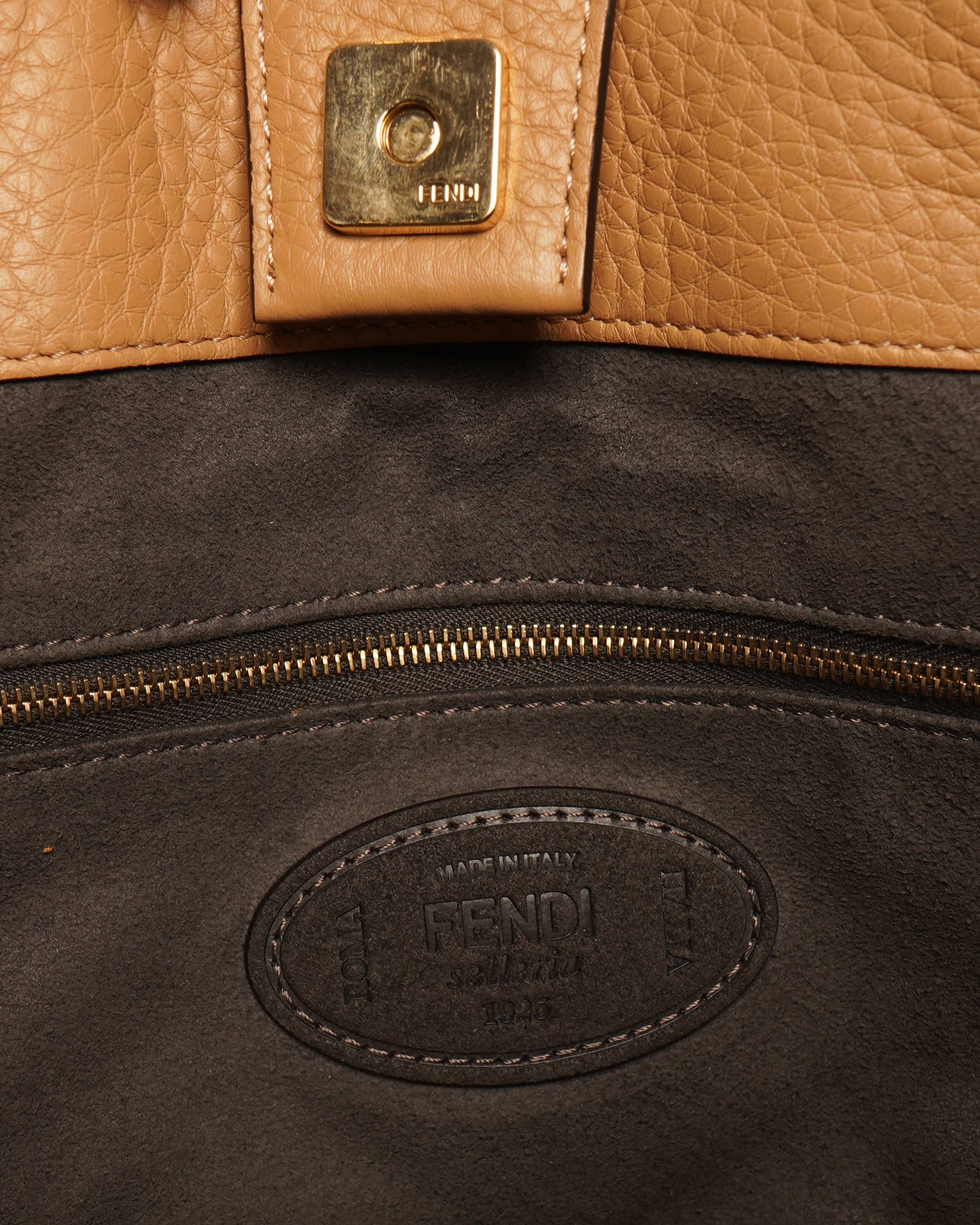 Fendi Selleria Romano Leather Tote Shoulder Bag