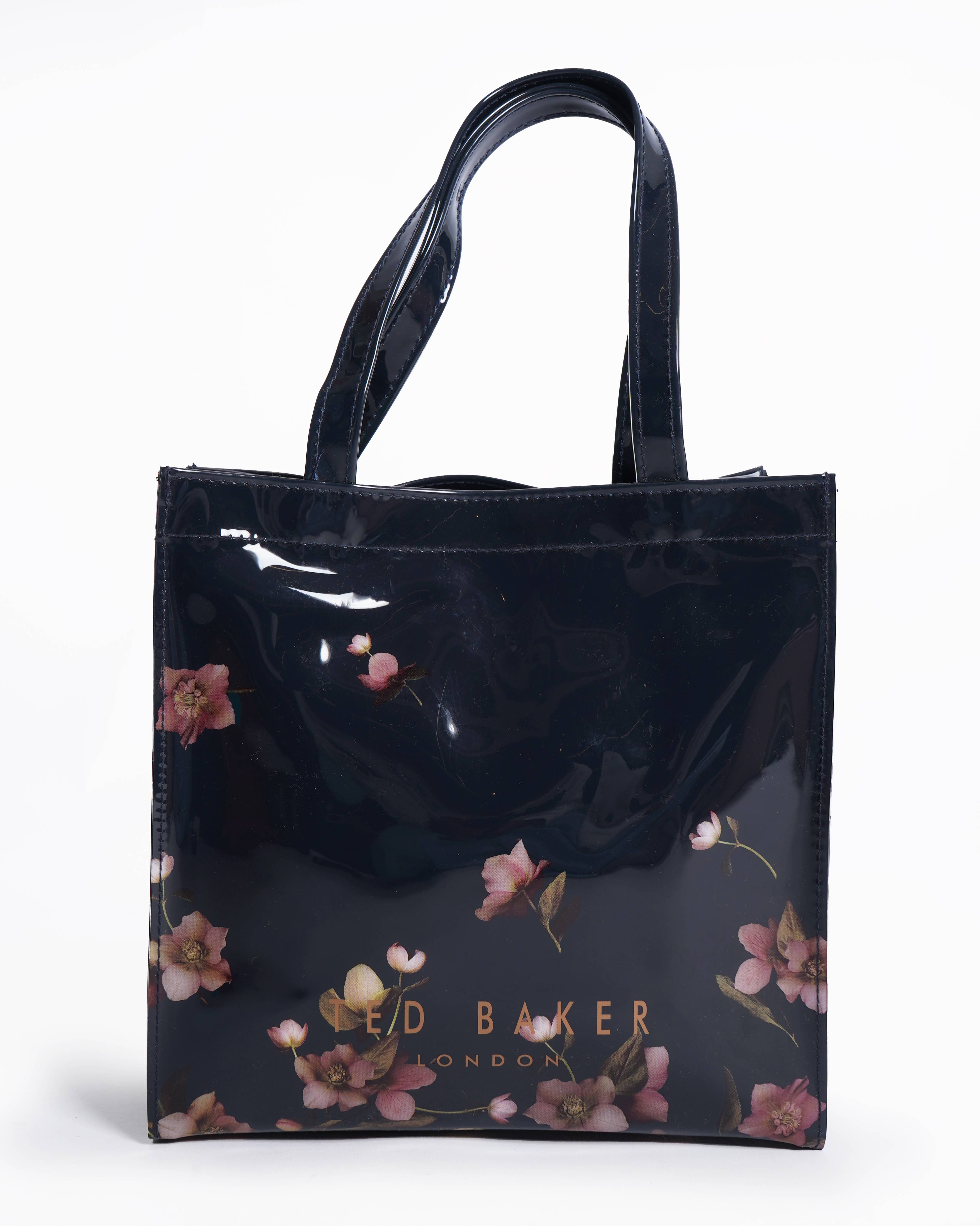 Ted baker black pvc printed tote