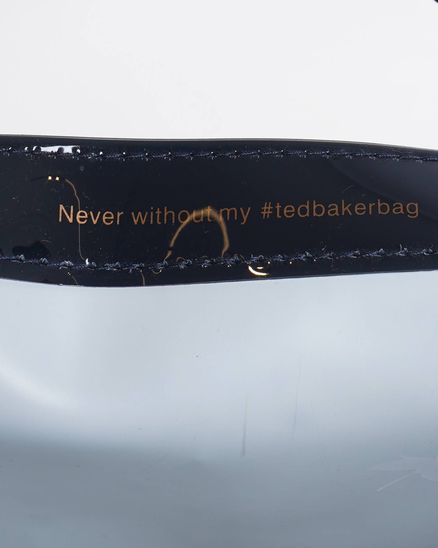 Ted baker black pvc printed tote