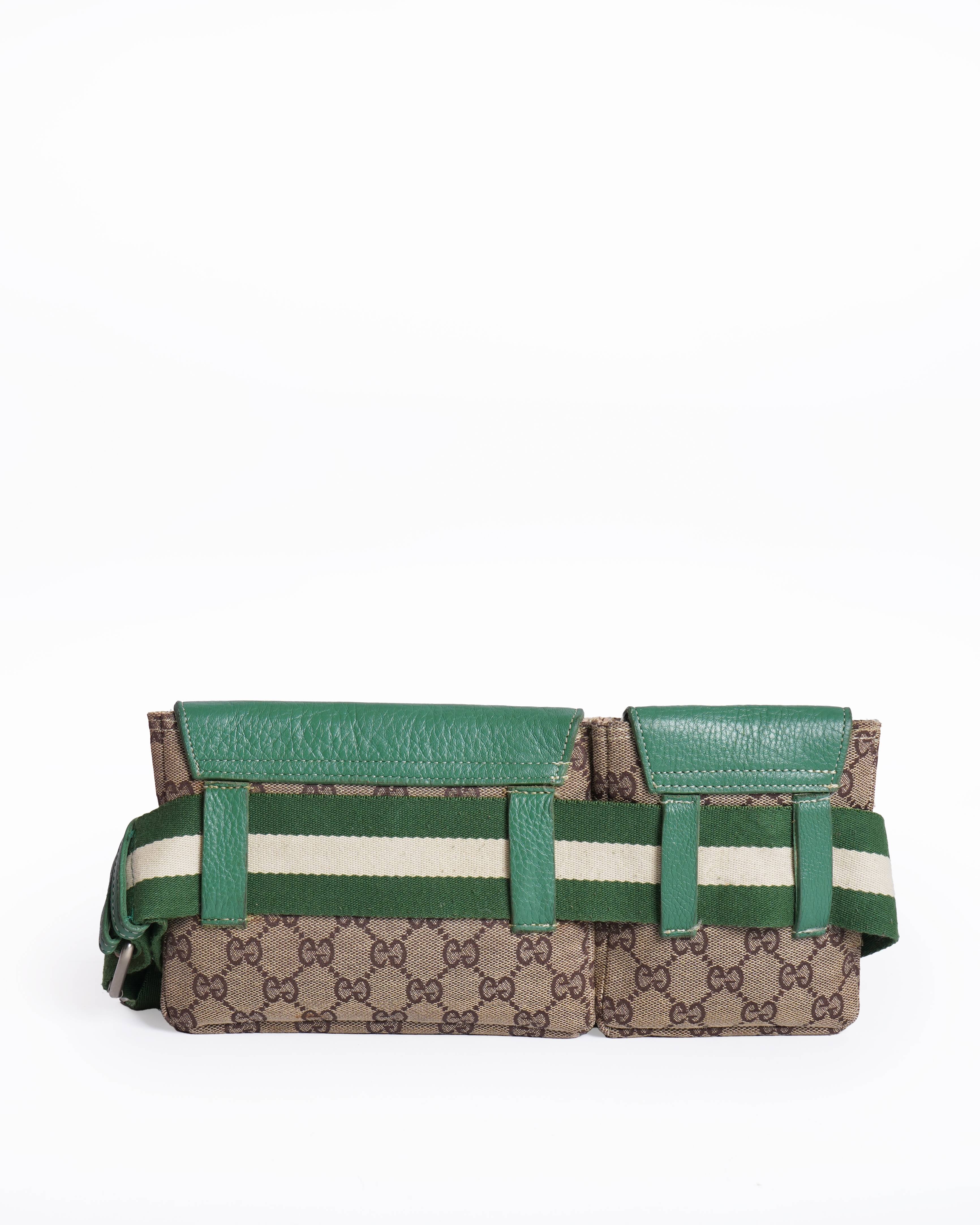 Gucci gg canvas waist bag