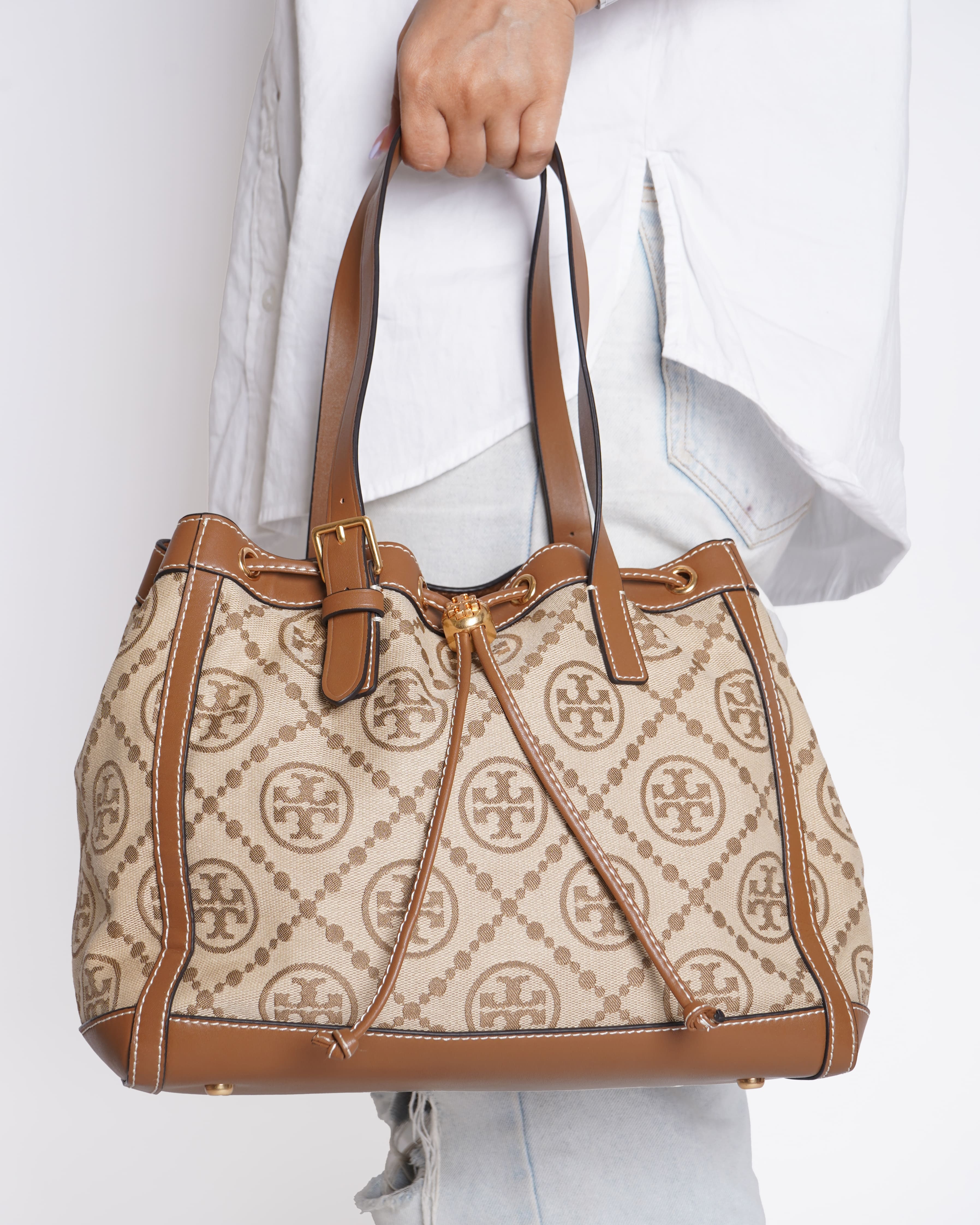 Tory Burch Canvas & Leather Shoulder Bag