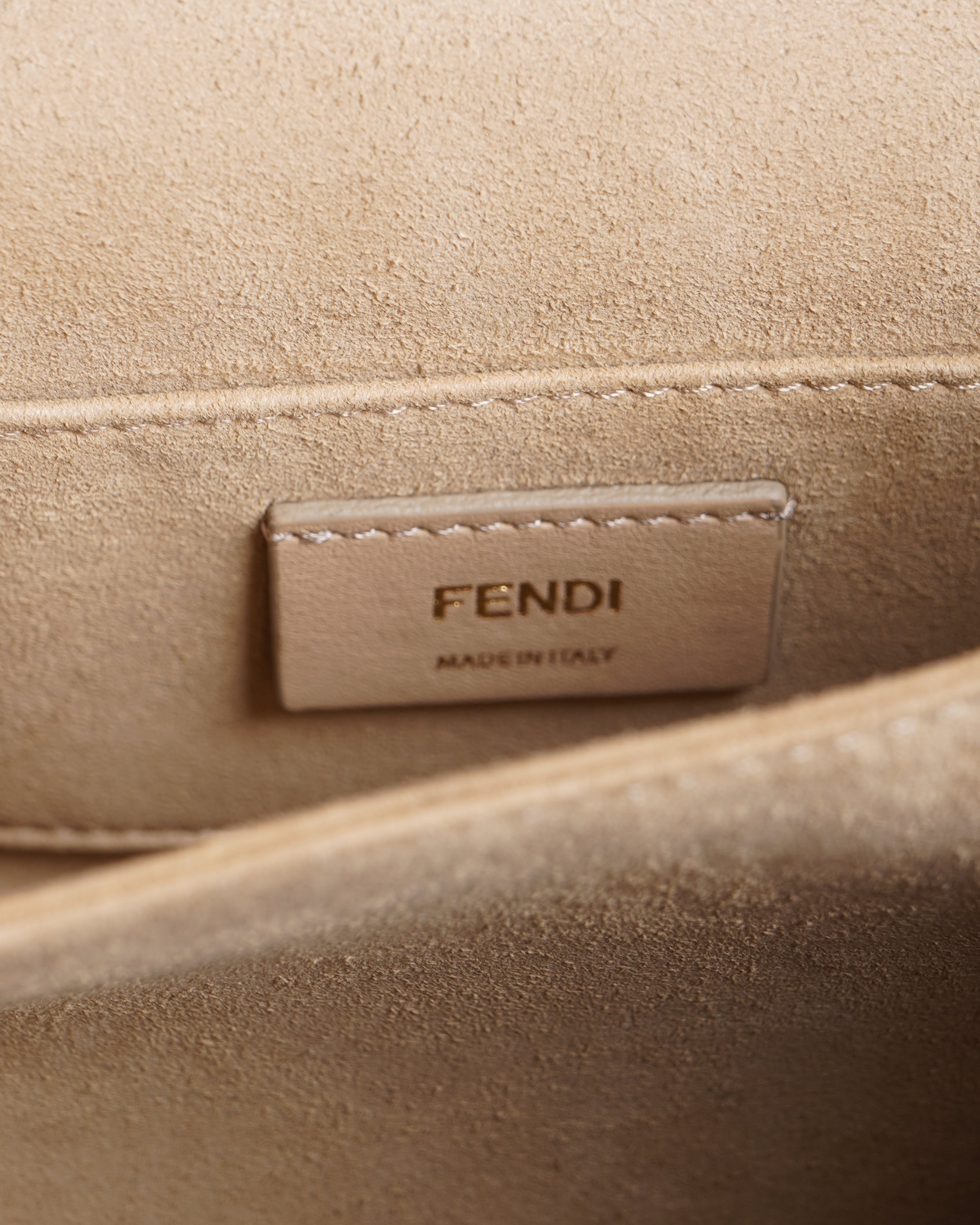 Fendi Black Kan Scalloped Shoulder Bag