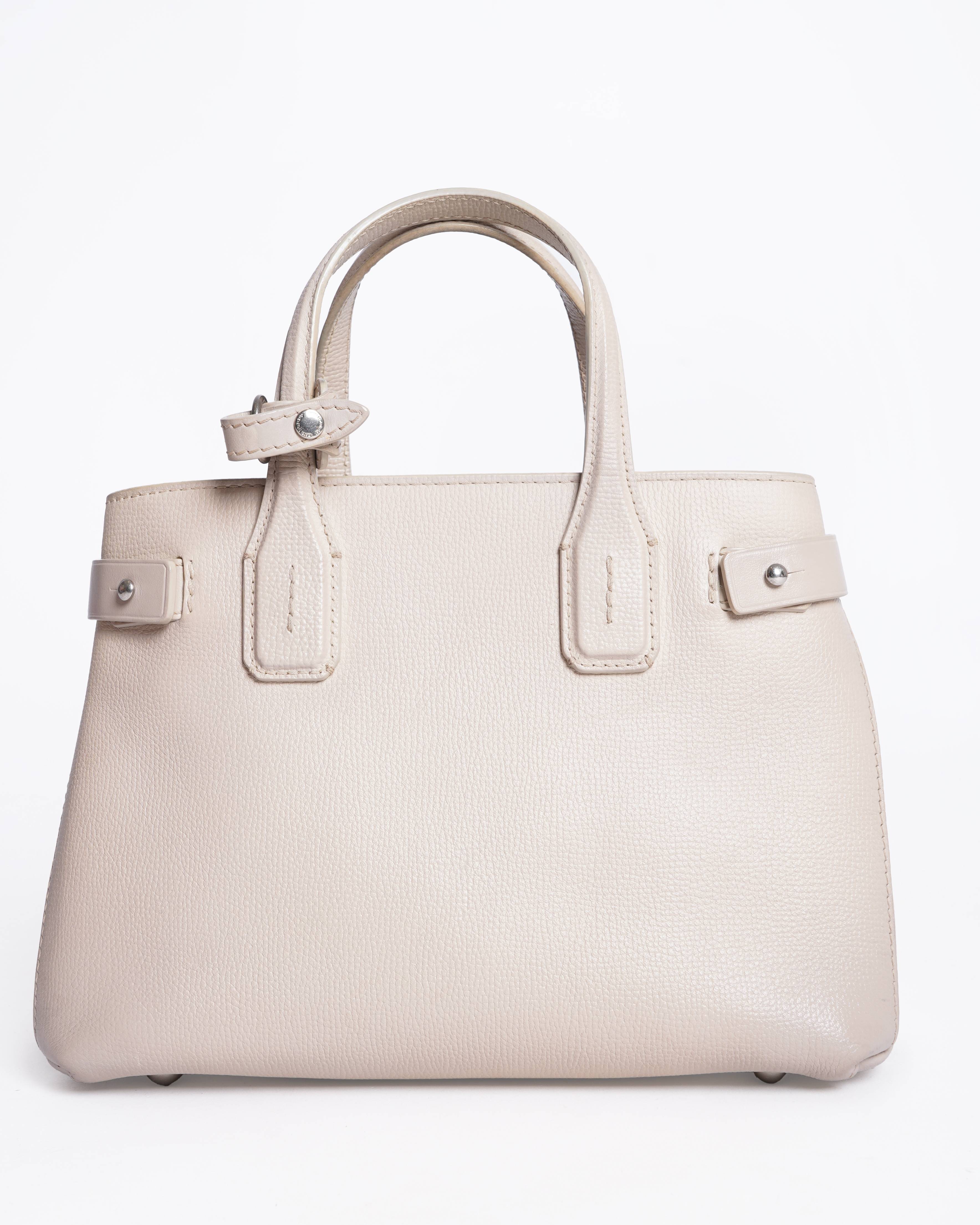 Burberry Leather Small Banner Tote