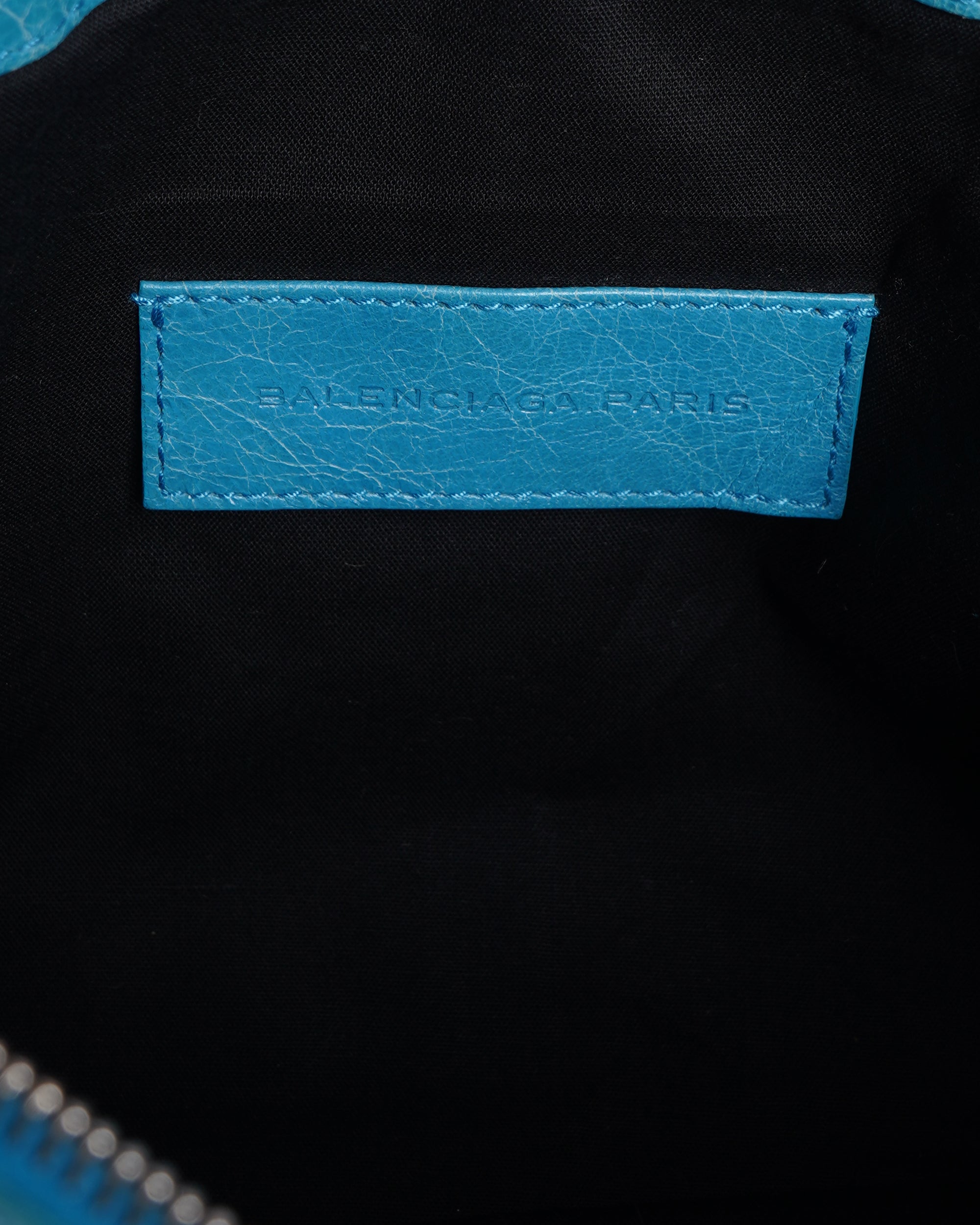 Balenciaga Blue Leather Classic City Clutch