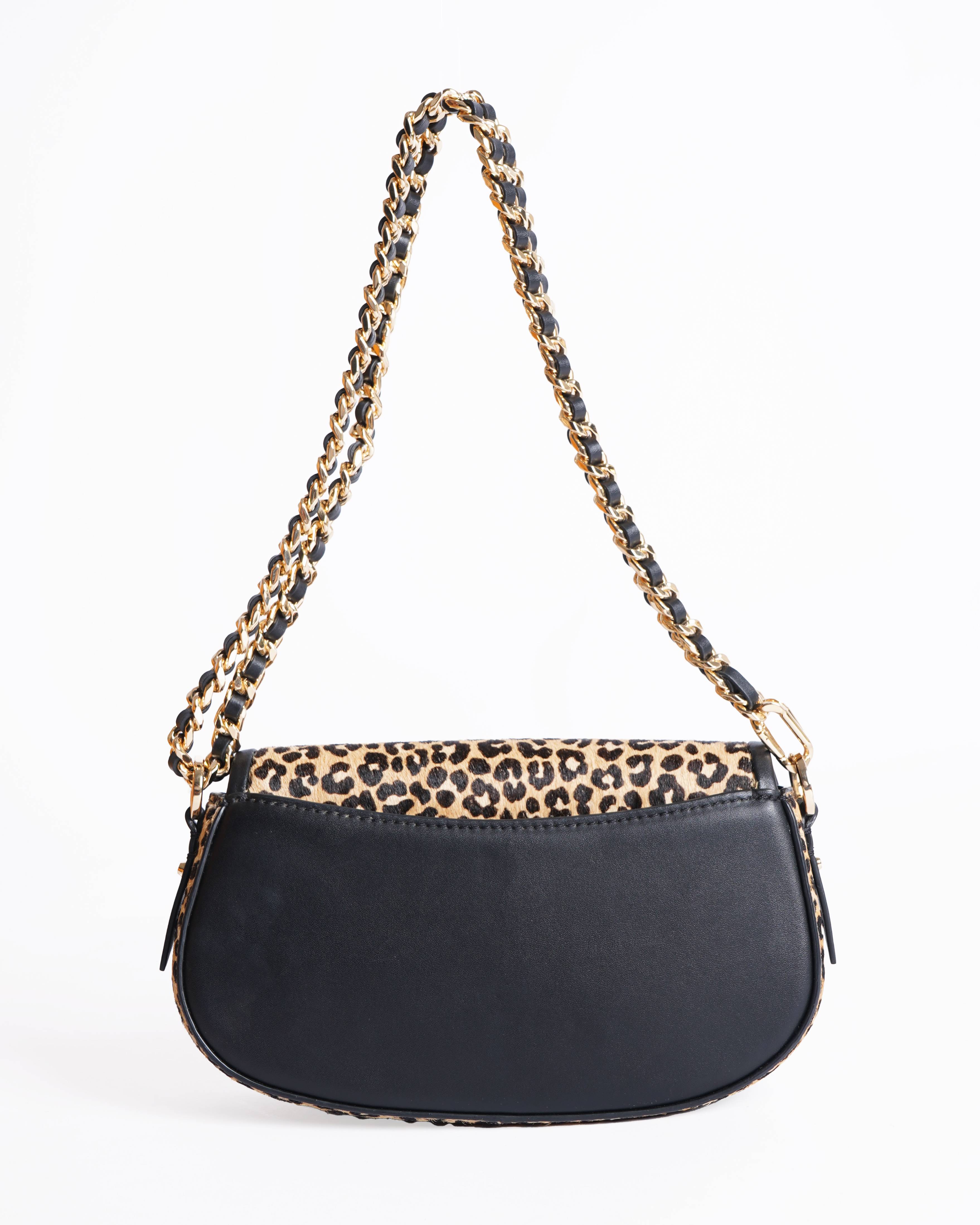 Michael Kors 
Mila Small Leopard Print Calf Hair Shoulder Bag