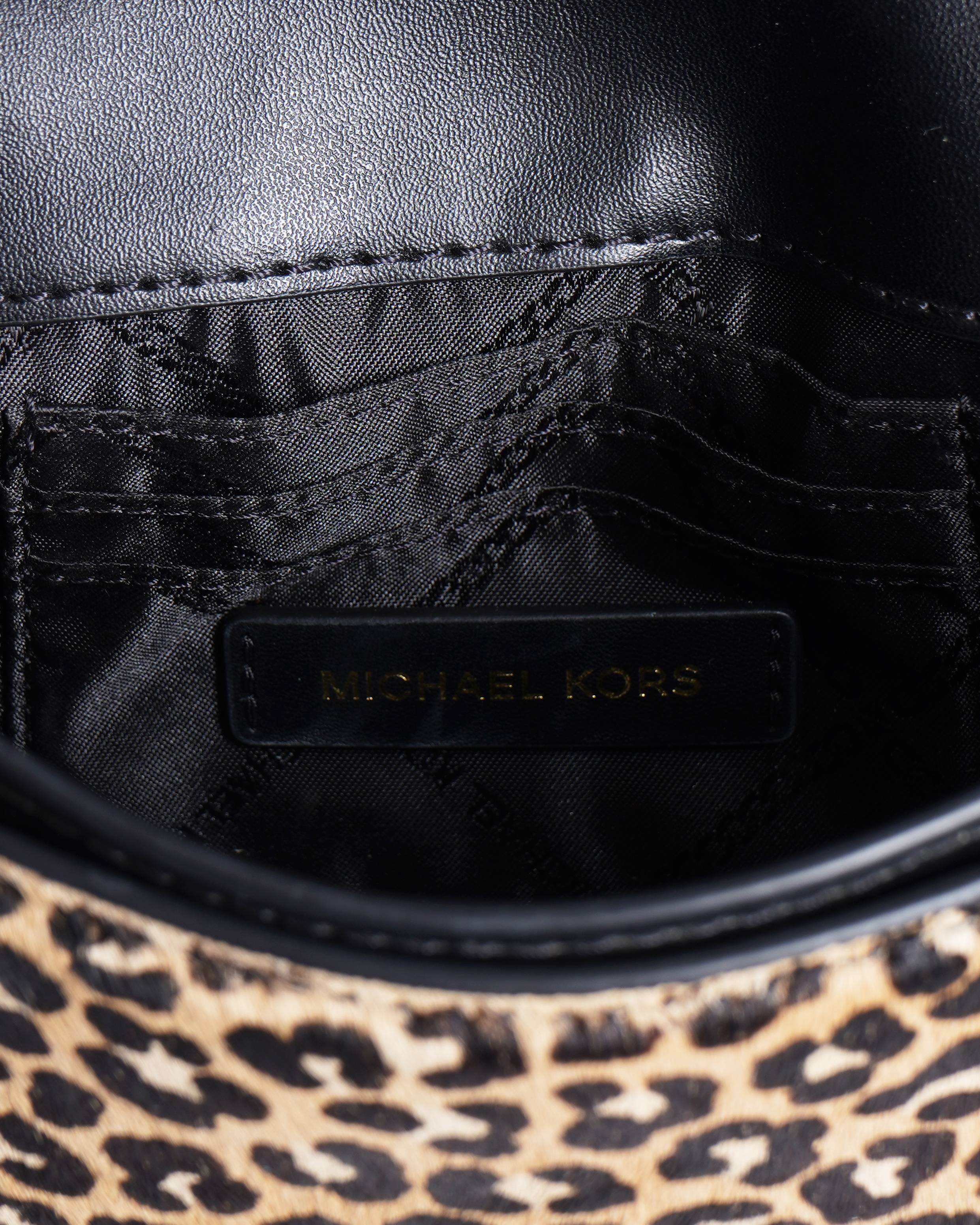 Michael Kors 
Mila Small Leopard Print Calf Hair Shoulder Bag