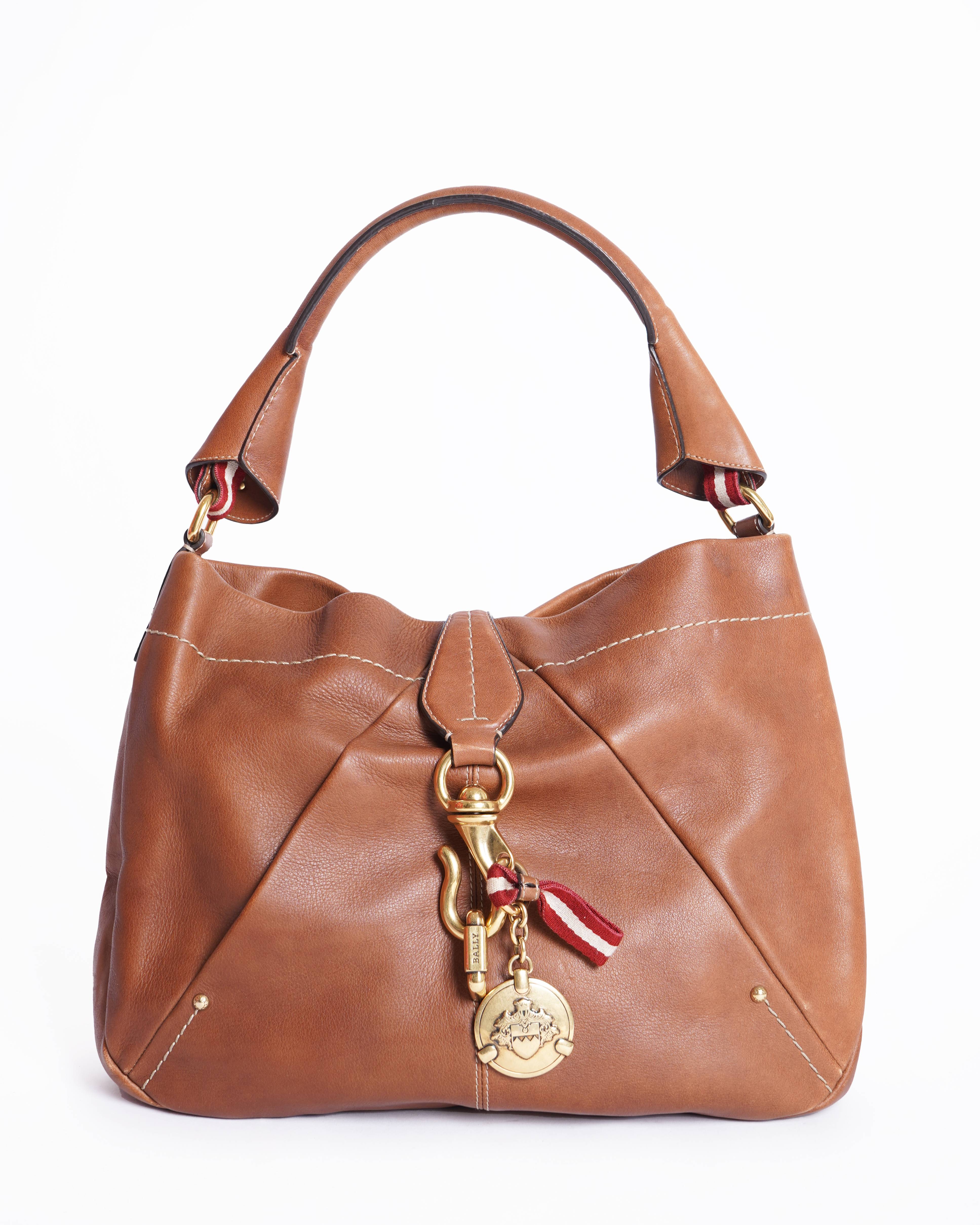Bally Leather Shoulder Tote Bag