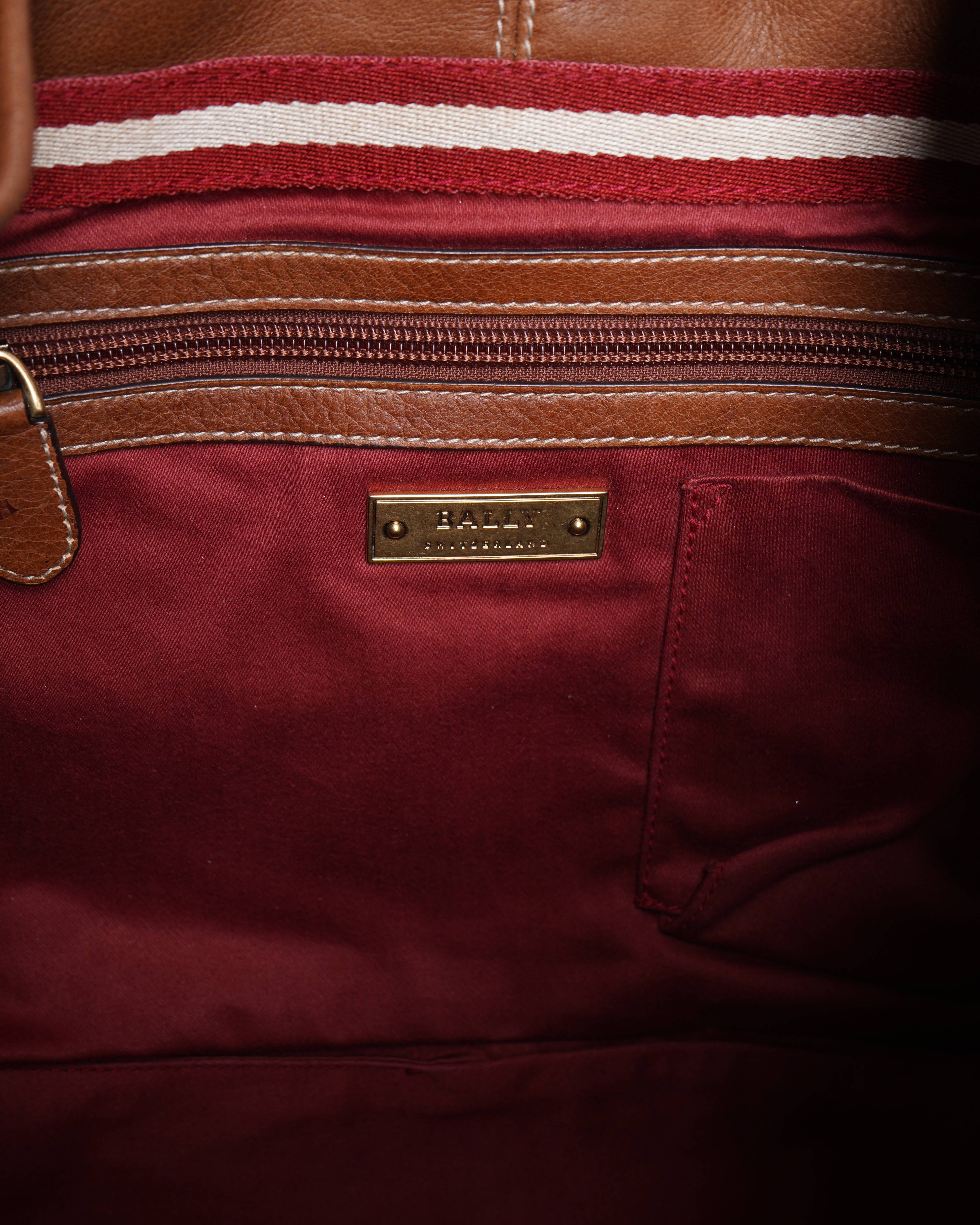 Bally Leather Shoulder Tote Bag