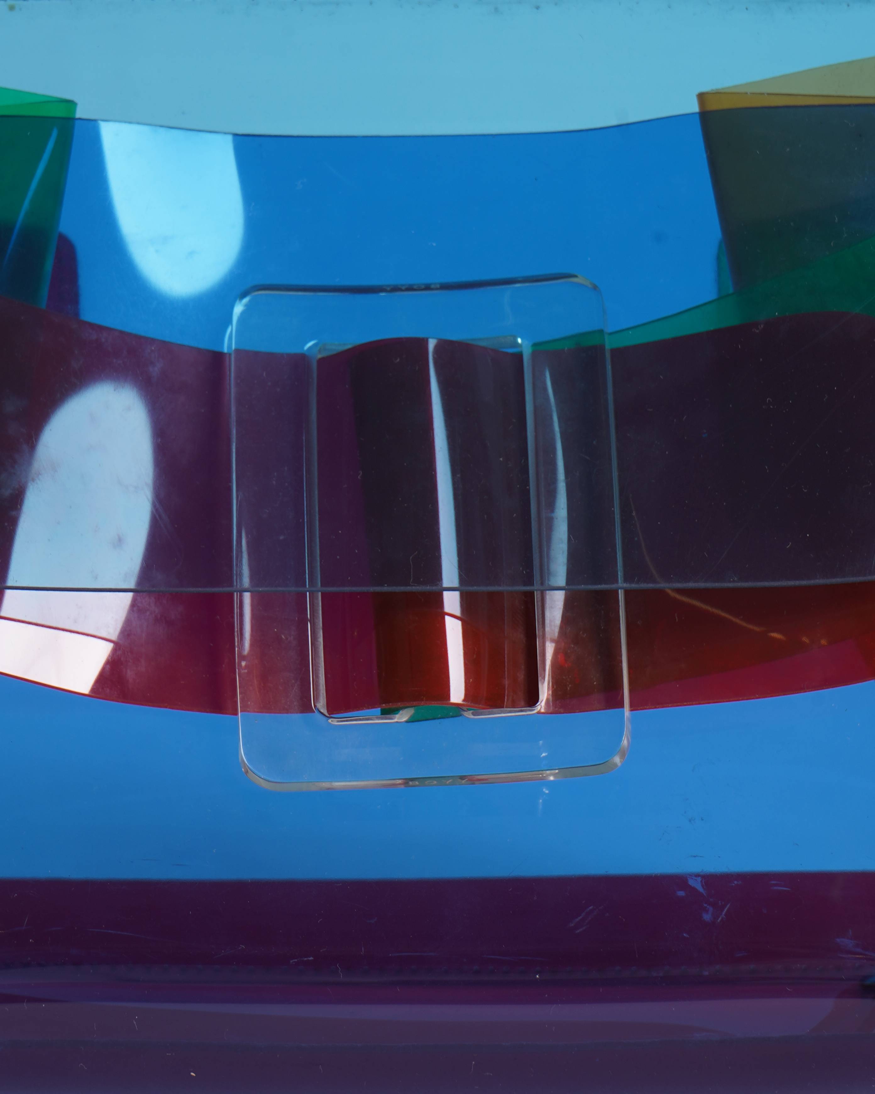 Boyy Karl 24 color block pvc top handle bag