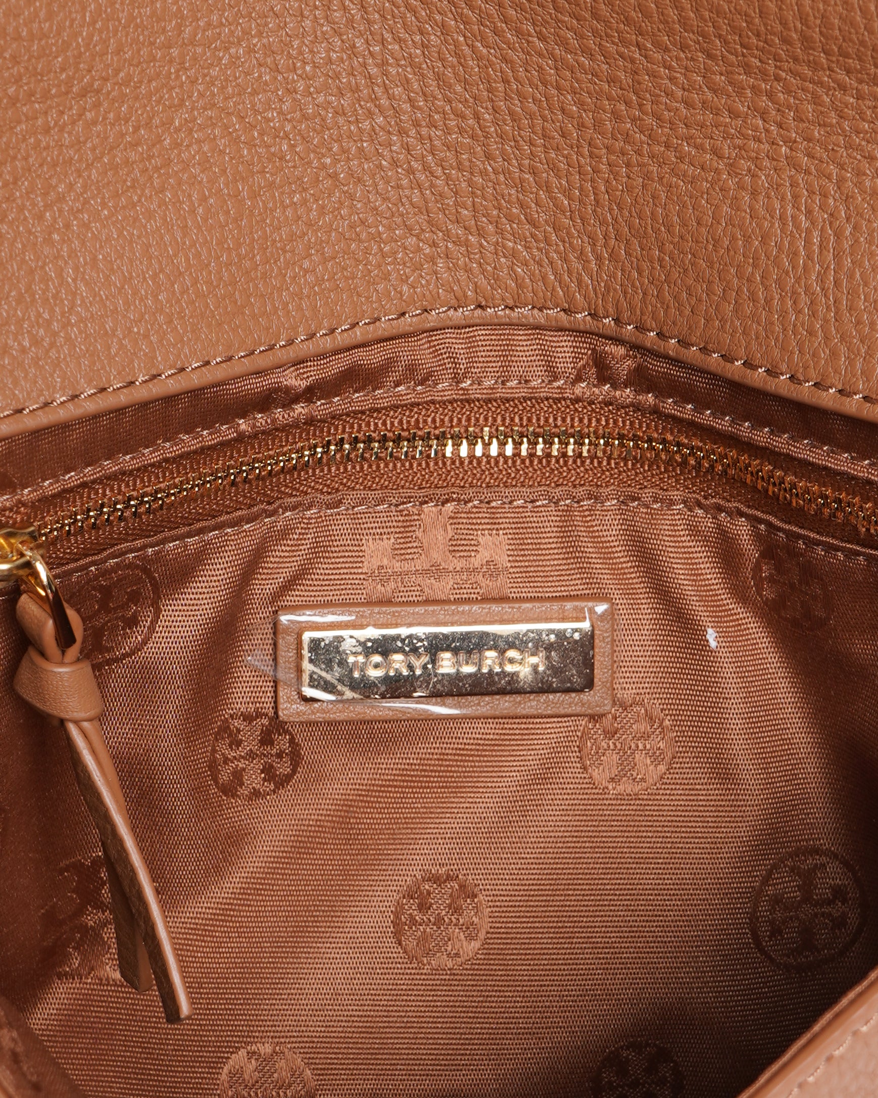 Tory Burch Brown Leather Britten Shoulder Bag
