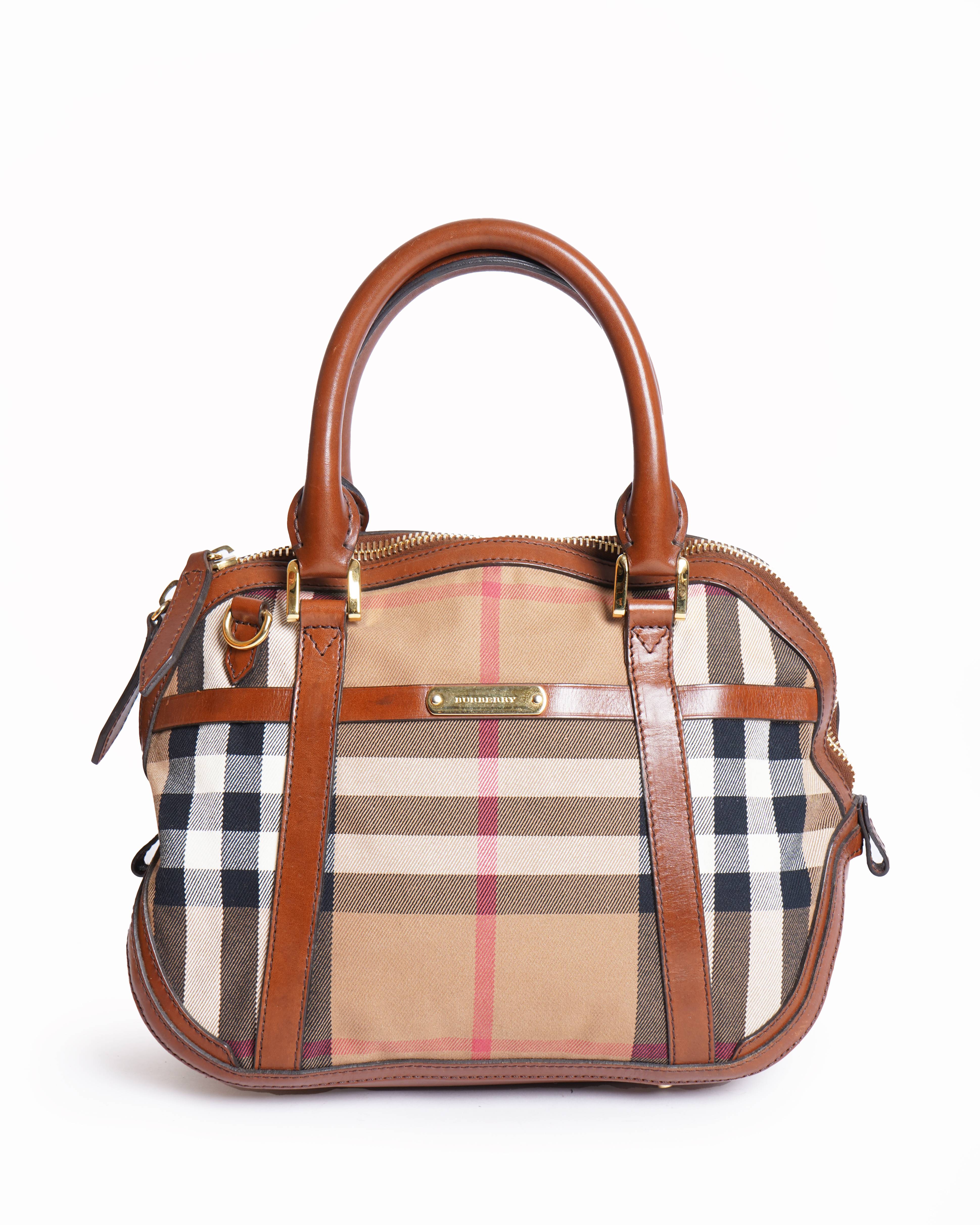 Burberry house check birdle orchard top handle bag