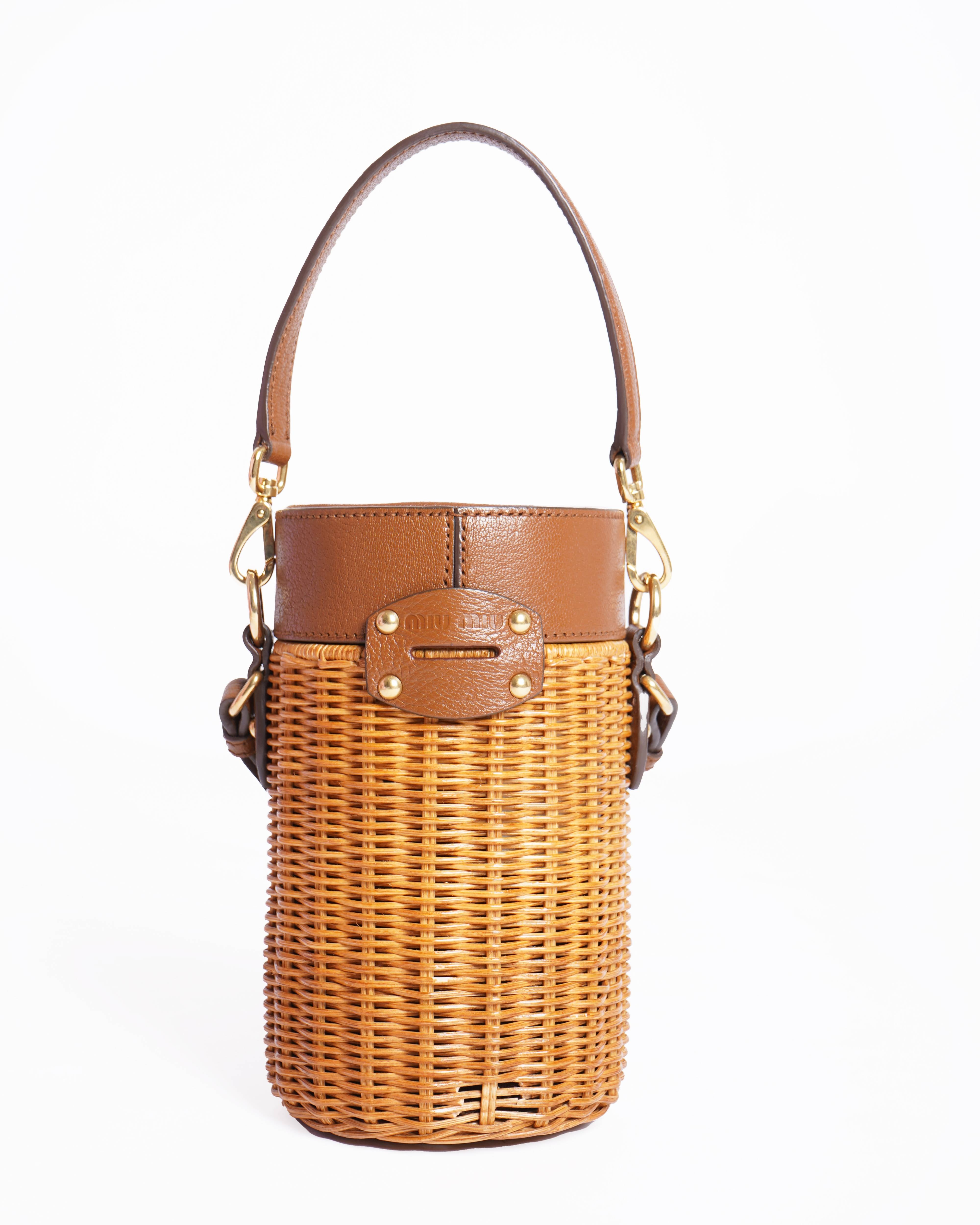Miu Miu wicker crossbody bag