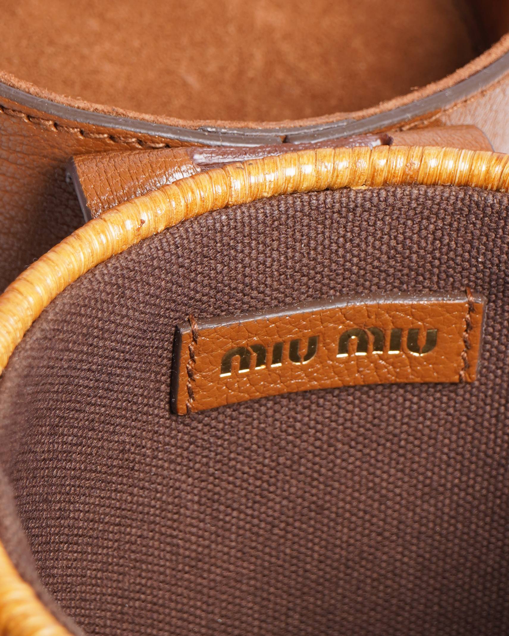Miu Miu wicker crossbody bag