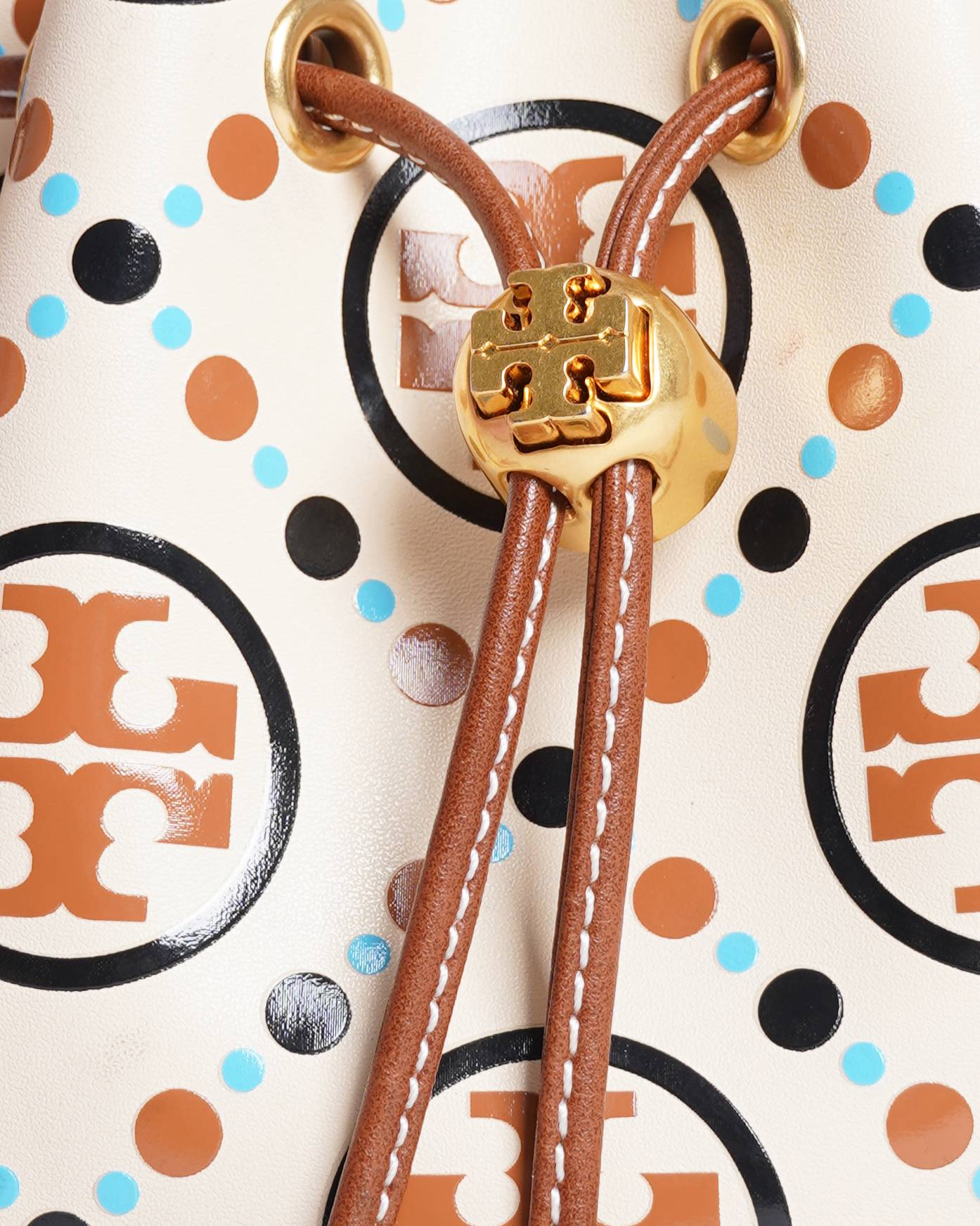 Tory Burch T Monogram Contrast Embossed Bucket Bag