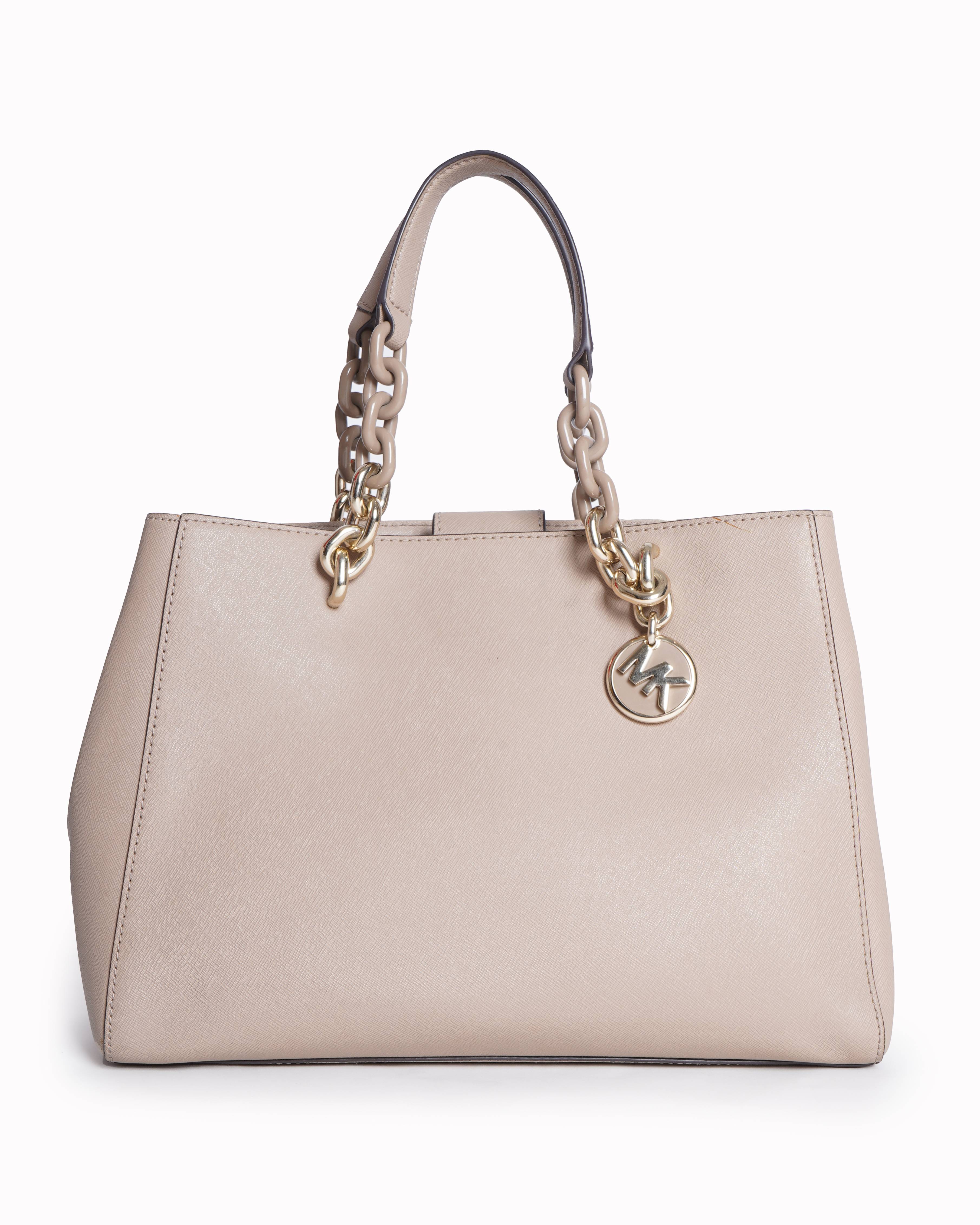 Michael Kors Chain-Detail Shoulder Bag in Saffiano Leather