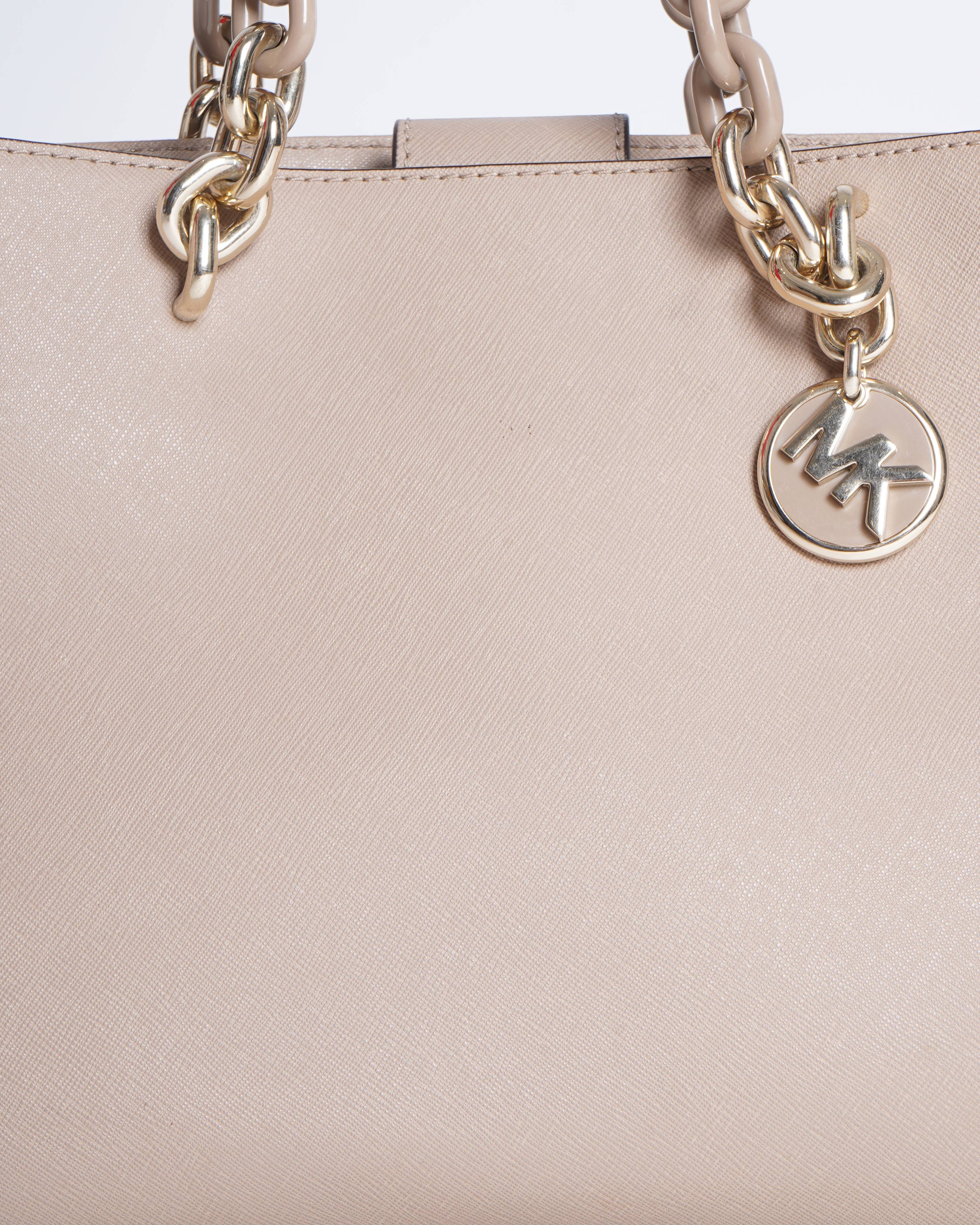 Michael Kors Chain-Detail Shoulder Bag in Saffiano Leather