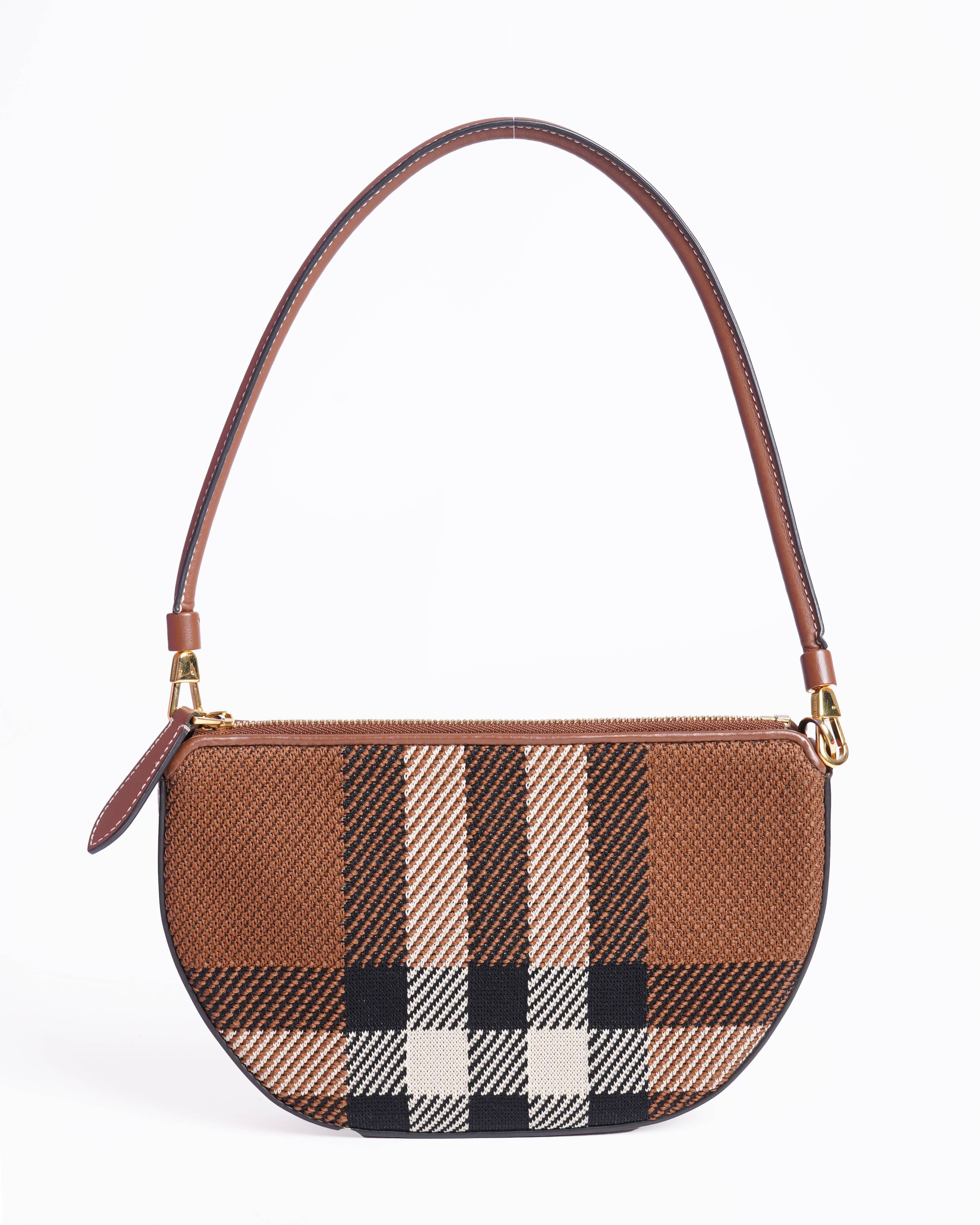 Burberry olympia knitted check shoulder bag