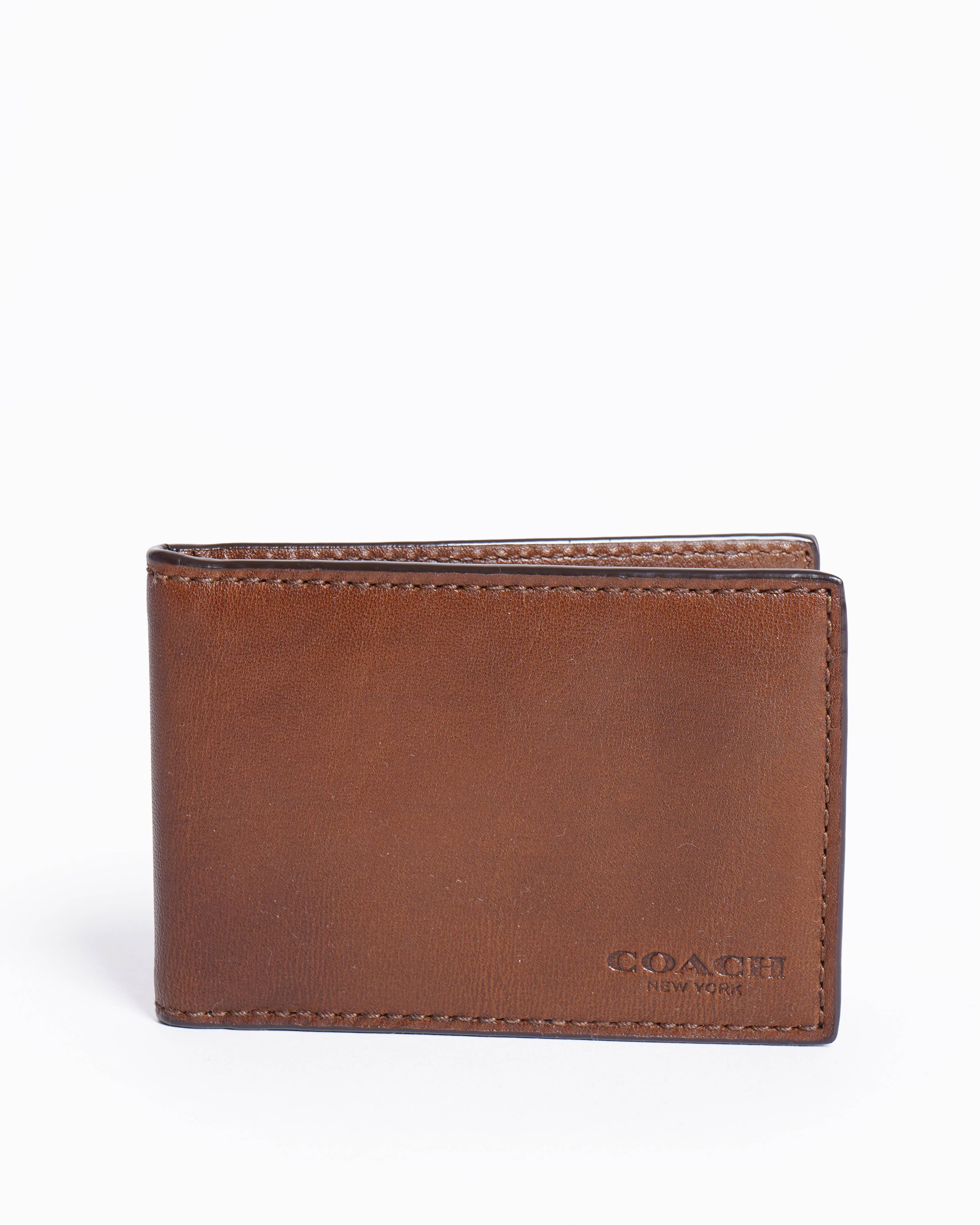 Coach Card holder Brown leather