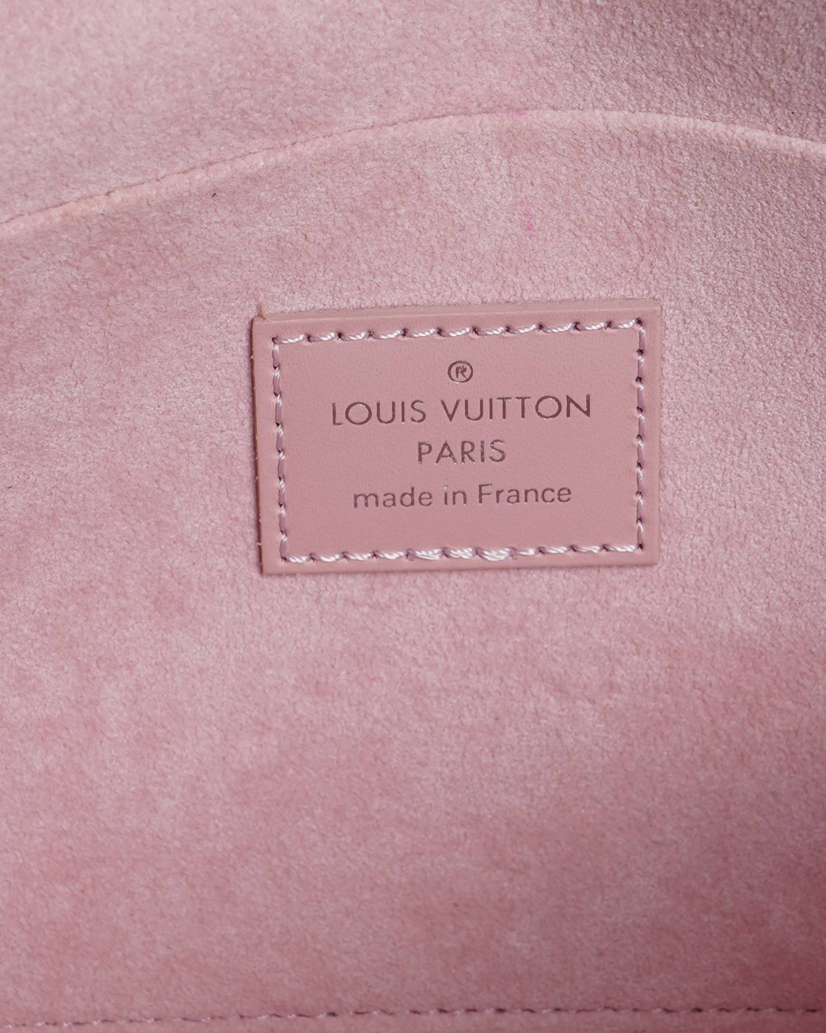 Louis vuitton rose ballerine felicie in epi leather crossbody bag