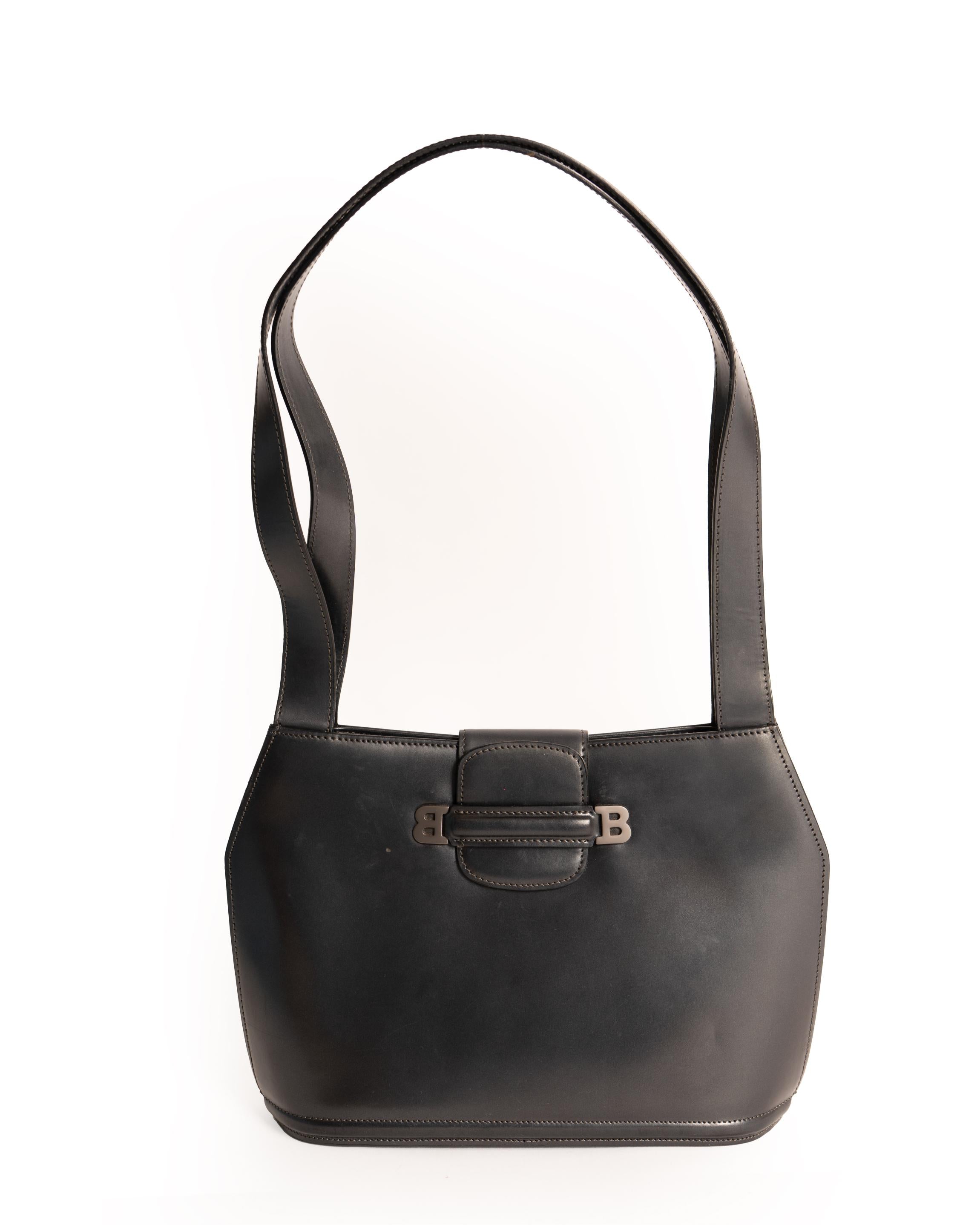 BALLY Black Patent Leather Handbag
