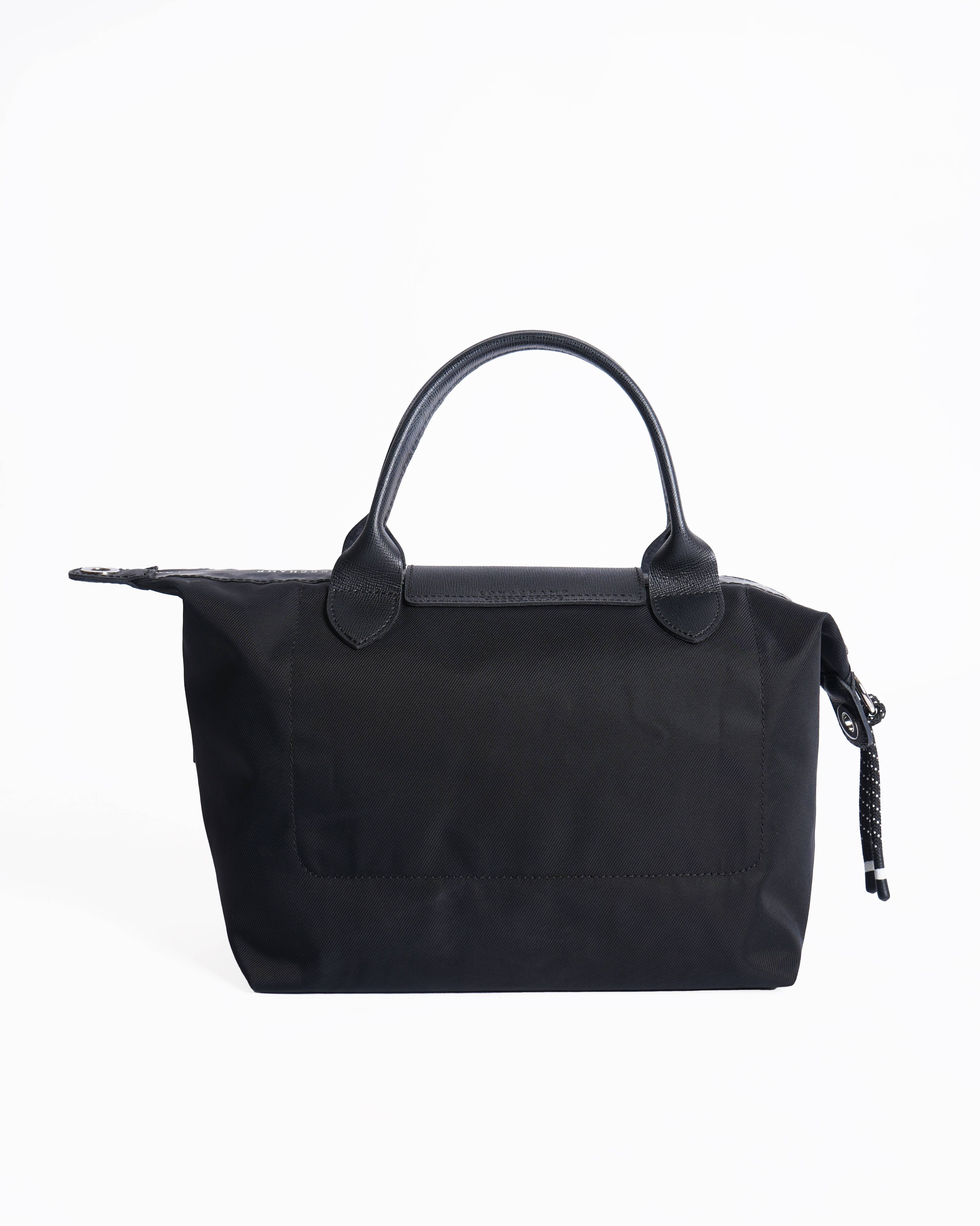 Longchamp Noir Le Pliage Energy Recycled Canvas Handbag
