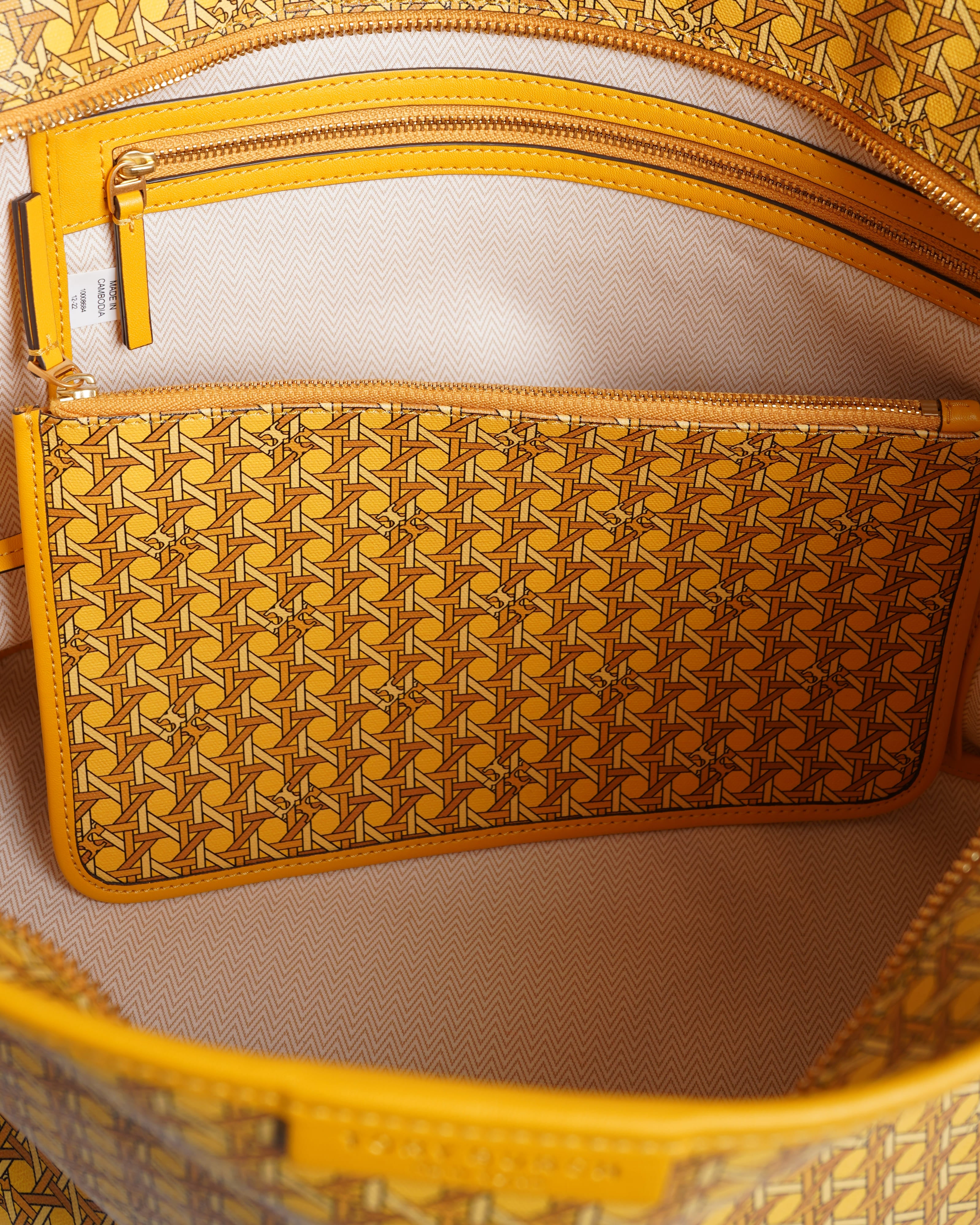 Tory burch ever ready zip tote bag in yellow