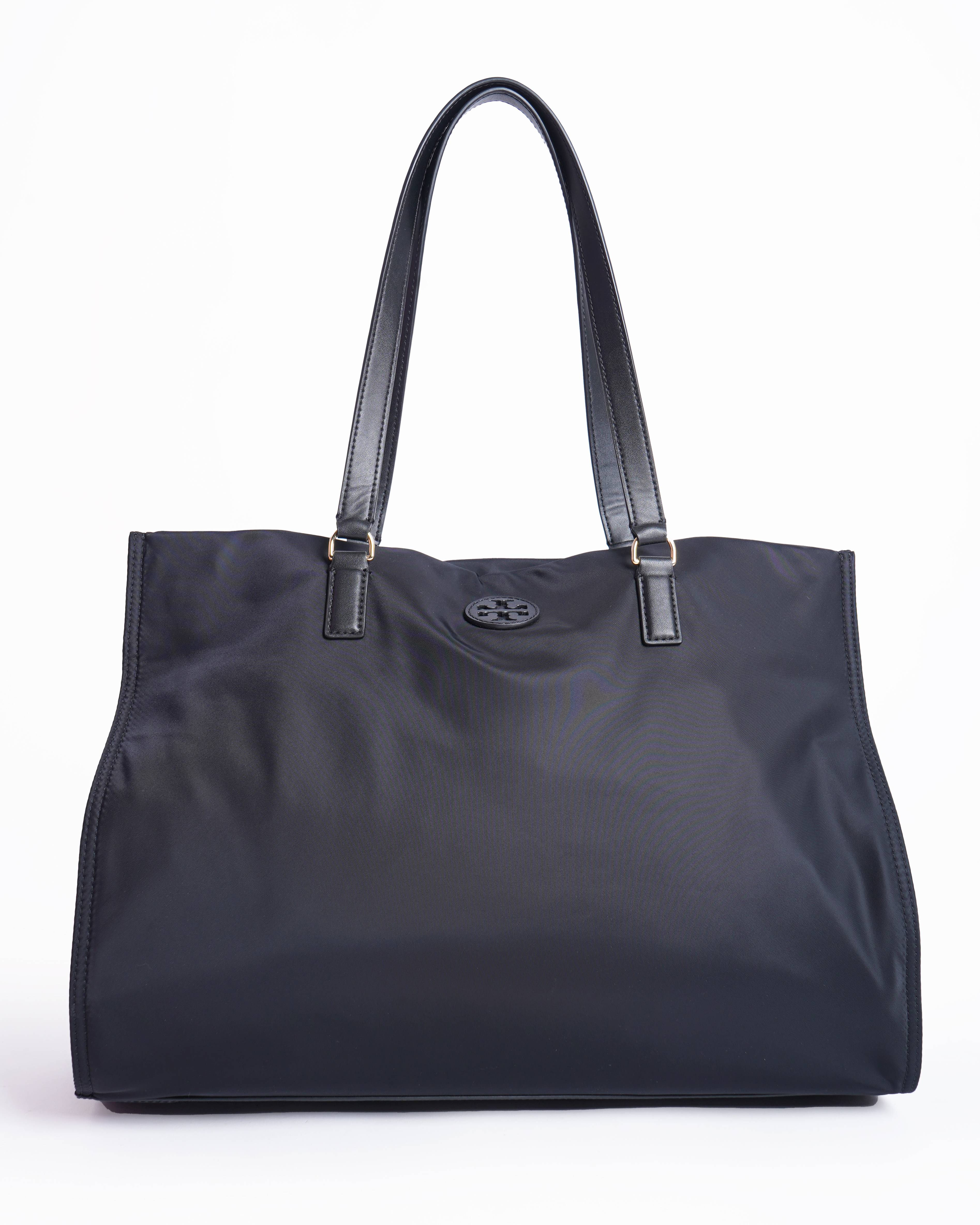 New Tory Burch Ella Nylon Tote Shoulder Black
